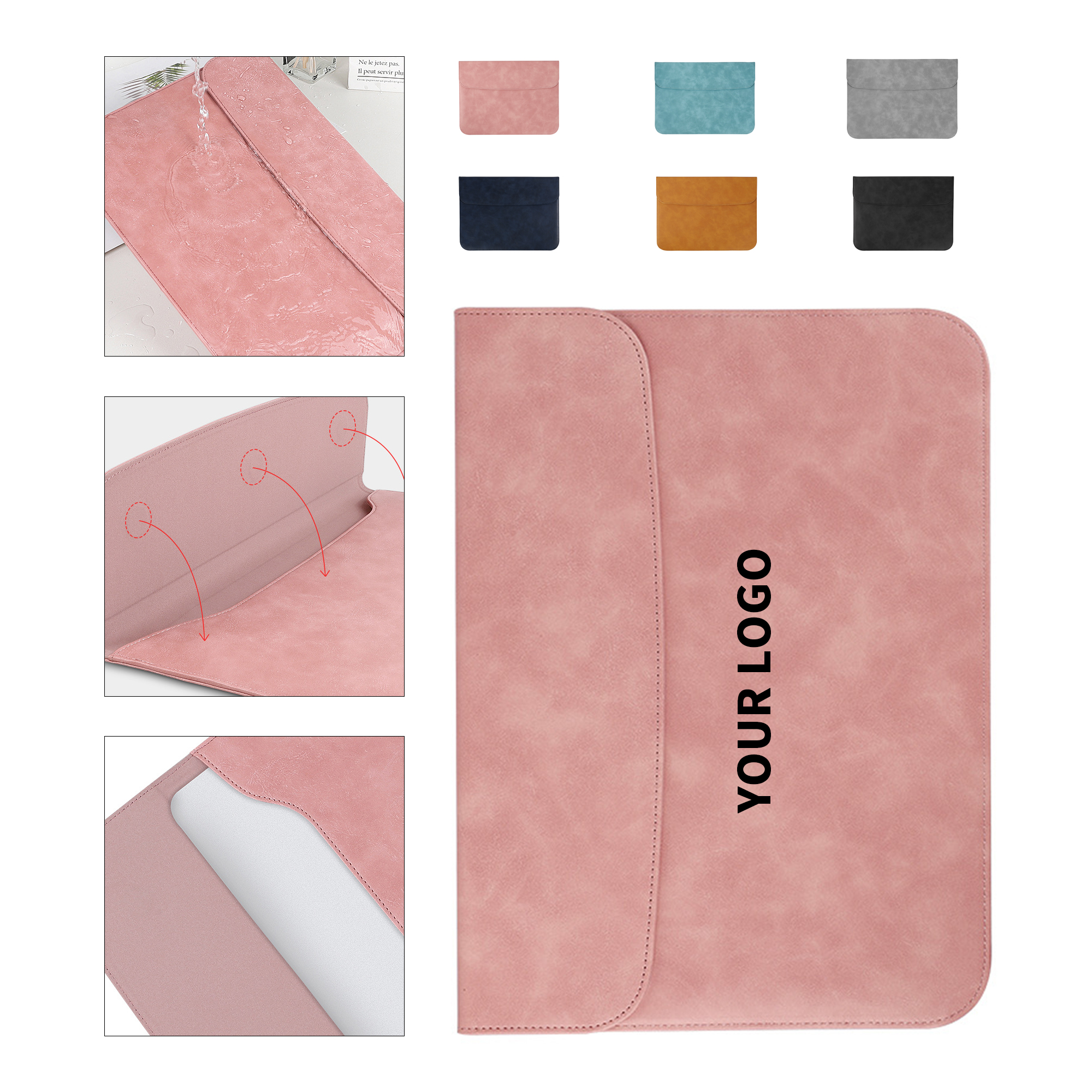 PU Leather Laptop Sleeve With Waterproof Protection 2