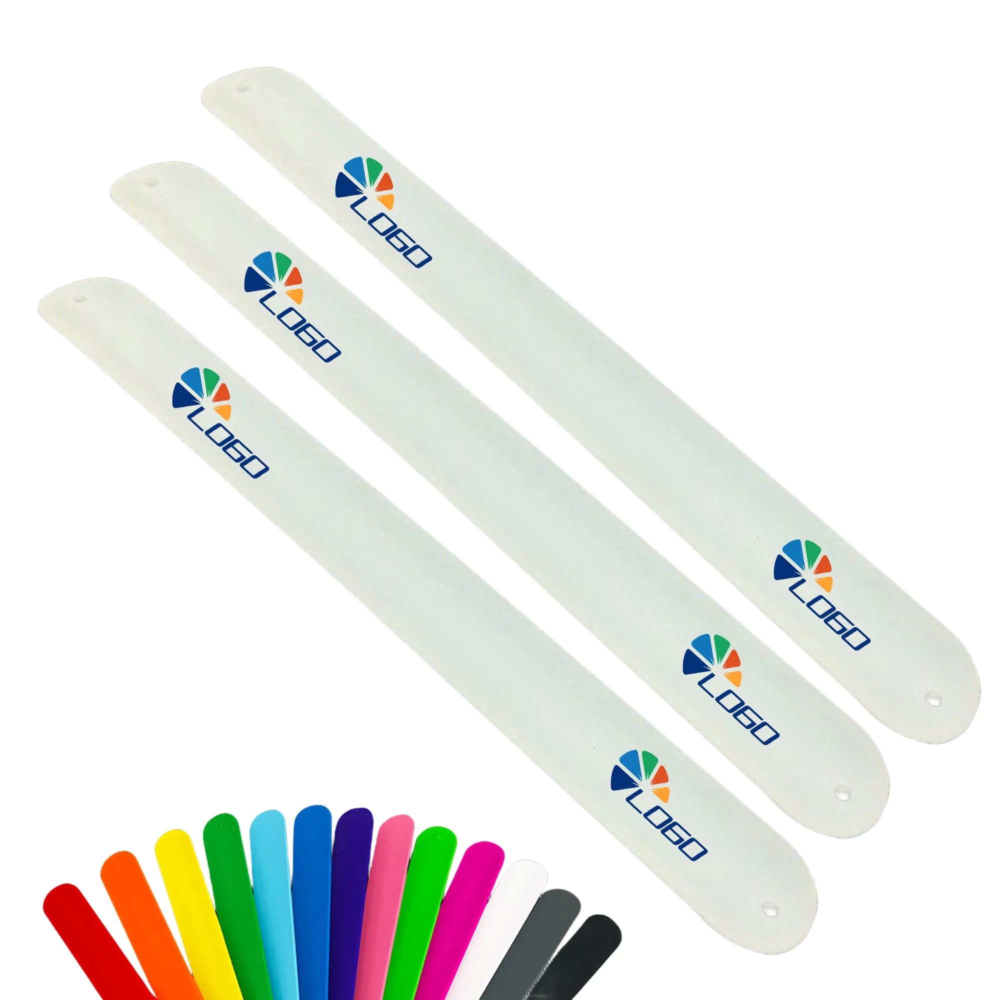 MOQ 20pcs Bulk Silicone Slap Bracelet 3