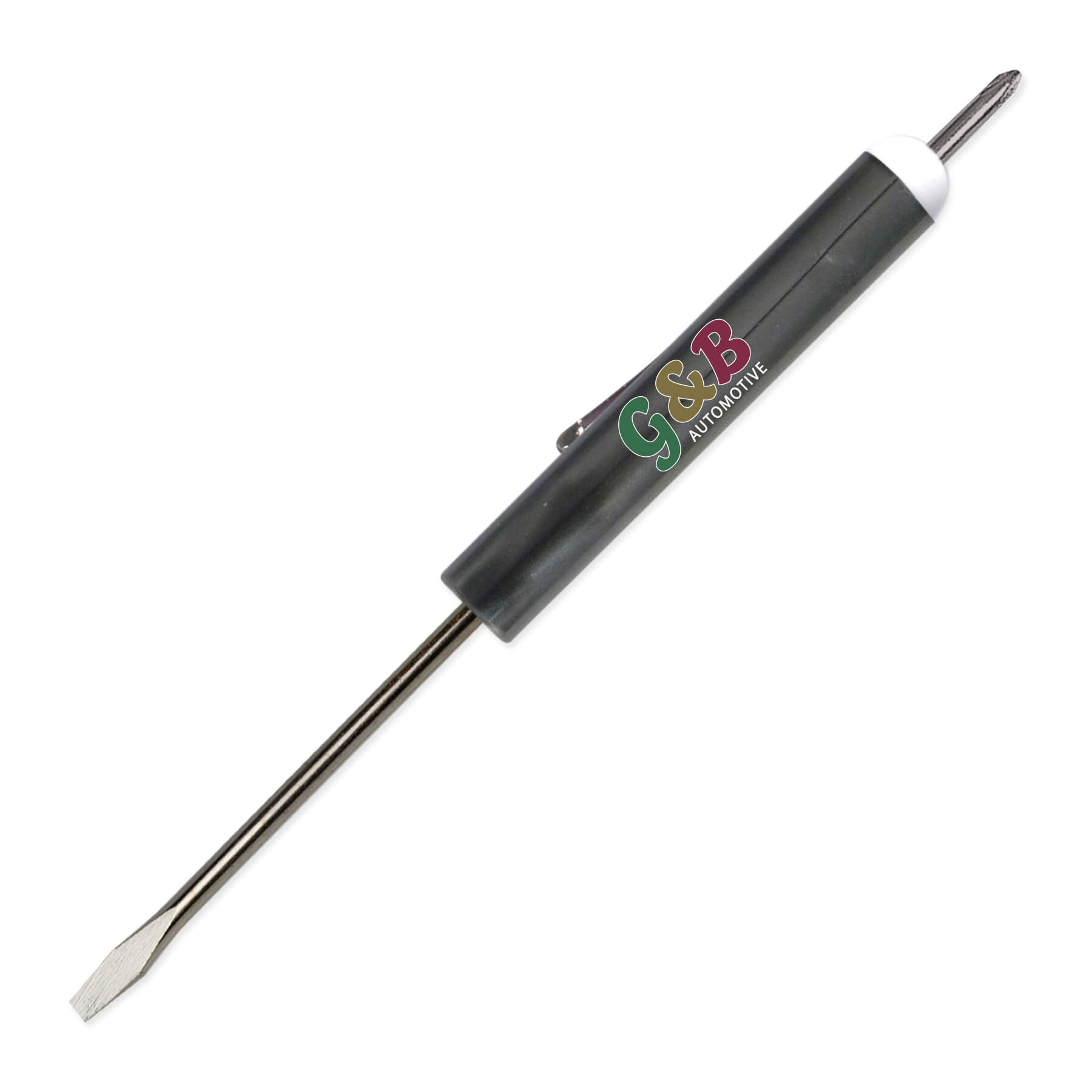 Pocket Screwdriver 1/8" Flat Tip Blade + #0 Phillips Top 20