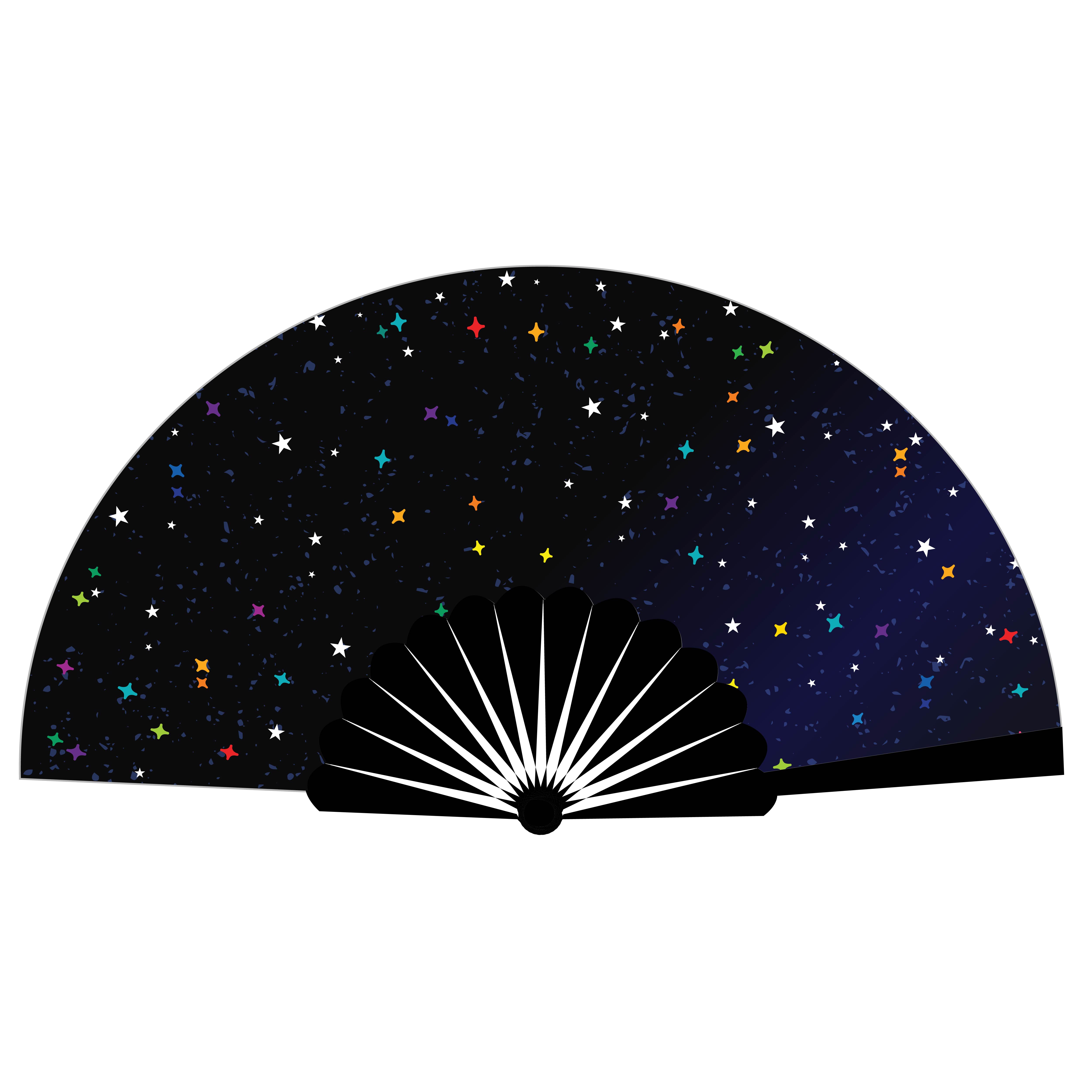 Fancy Bamboo Hand Fan - Full Color 5