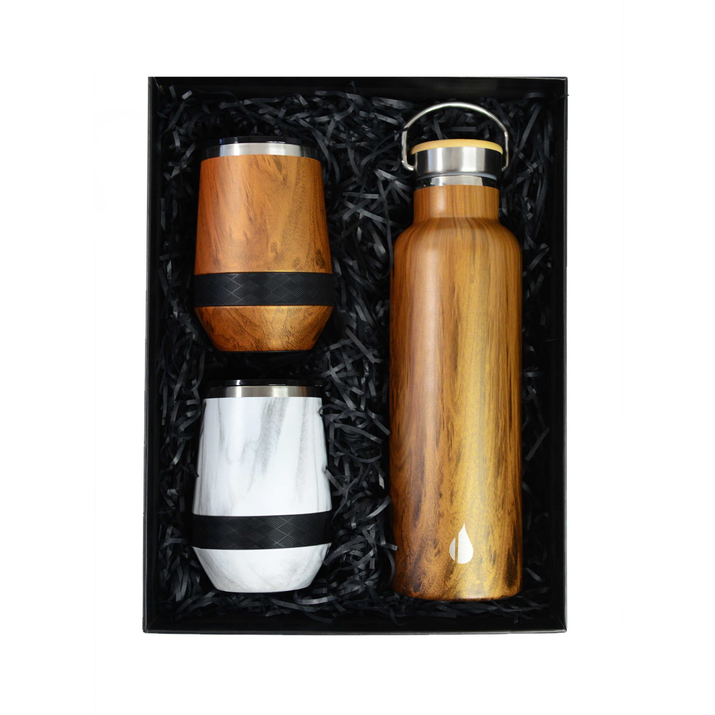 Elemental® Wine Gift Set 25oz Classic Bottle & 10oz Stemless Tumbler - Vacuum Insulated 1