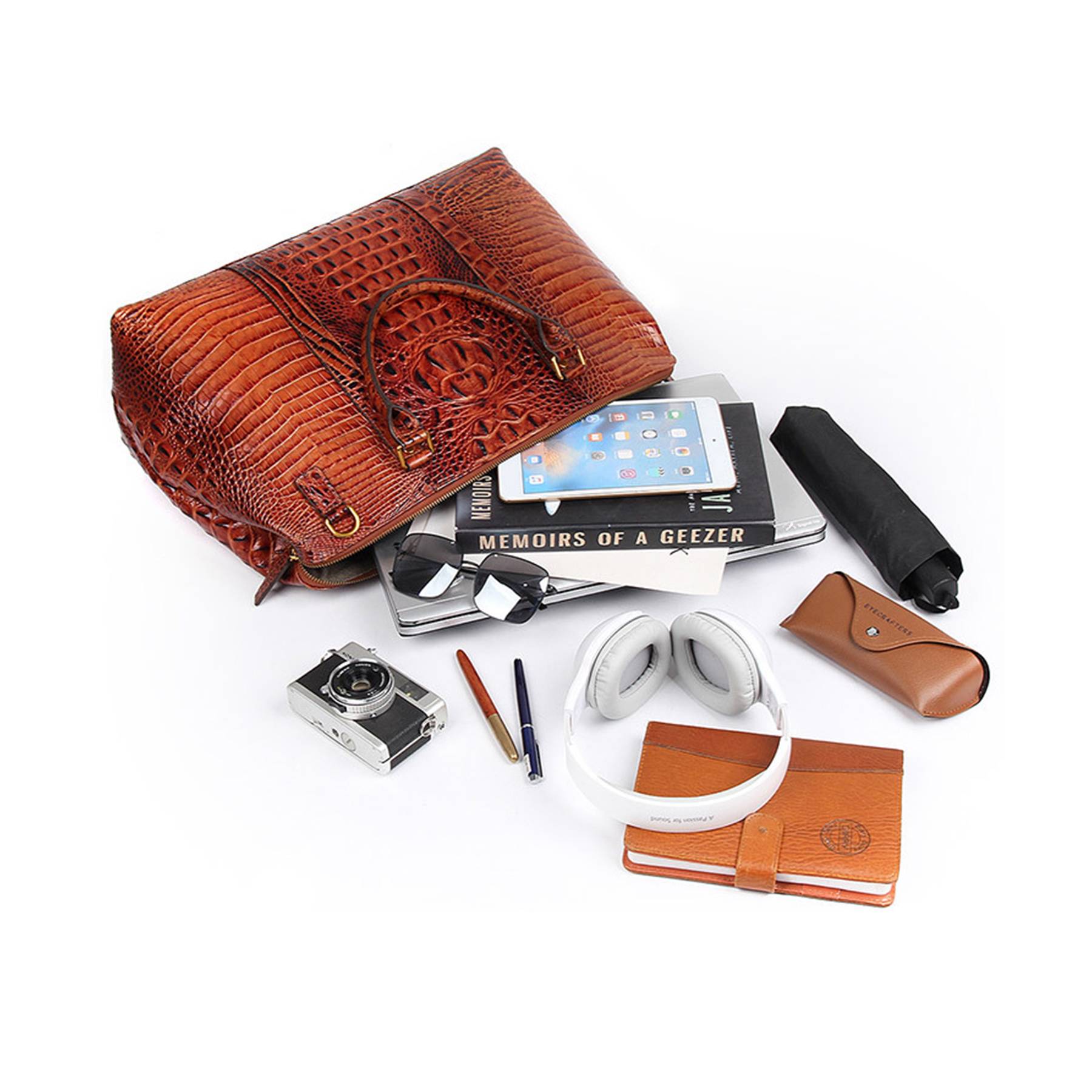Large Leather Wearable Duffel bag 4