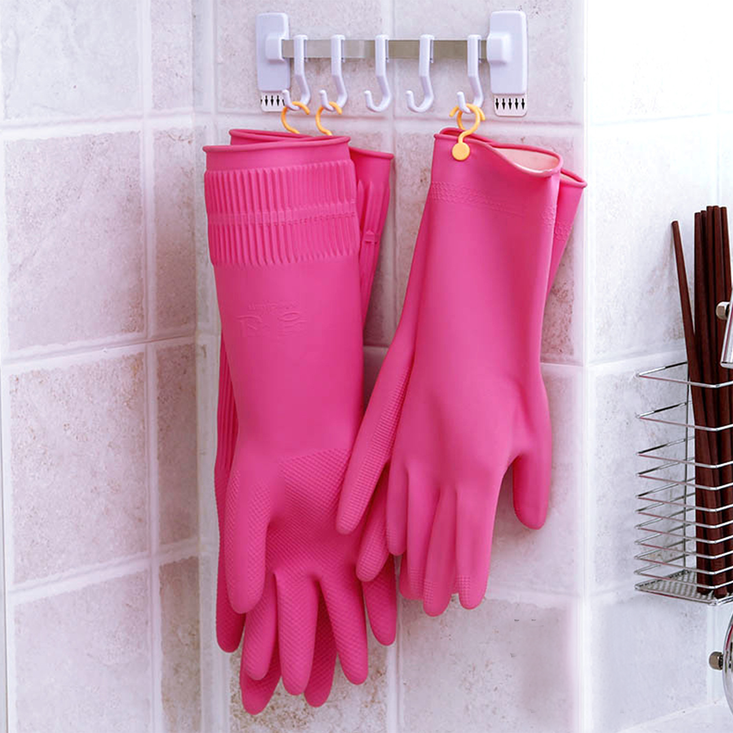 Waterproof Rubber Gloves for Household Cleaning 5