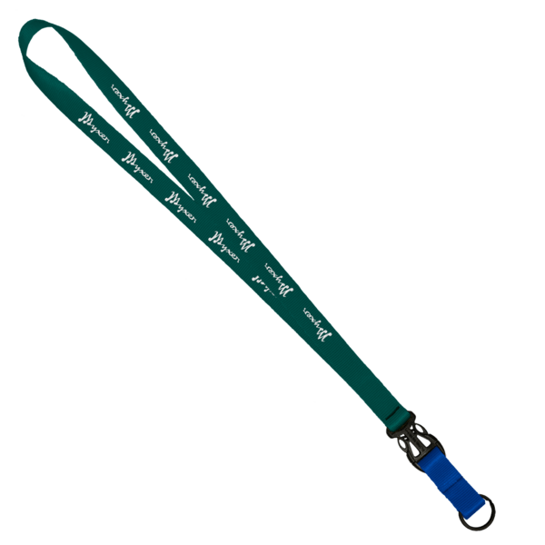 3/4" Multi color (Top and bottom) Nylon Lanyard with Plastic Slide Buckle R 460