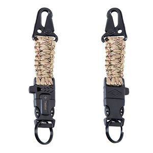 Versatile Rope Key Chain With Whistle And Flint 19