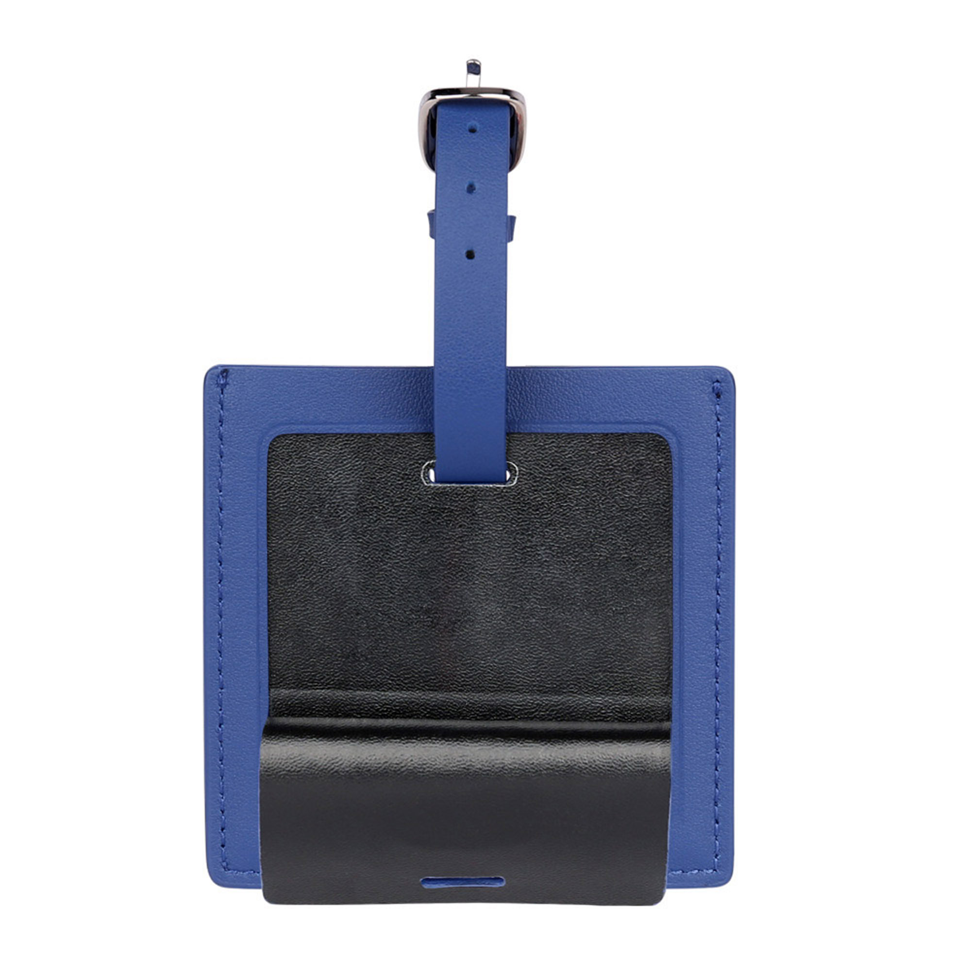 Square Genuine Leather Luggage Bag Tags 4