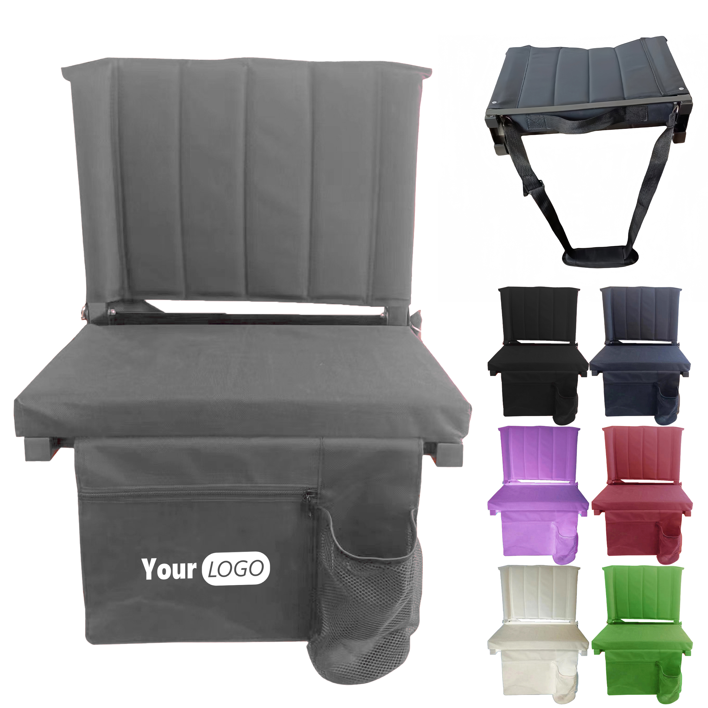 Oxford Portable Stadium Chair ?C Foldable With Backrest 2