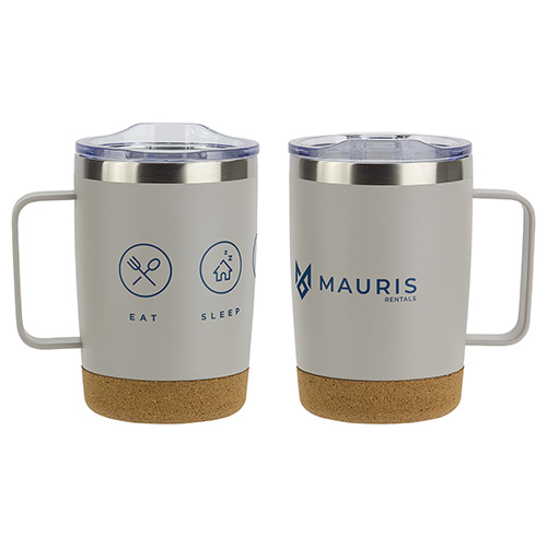 Sapora 12 oz Vacuum Insulated Stainless Steel Mug with Cork Base 9