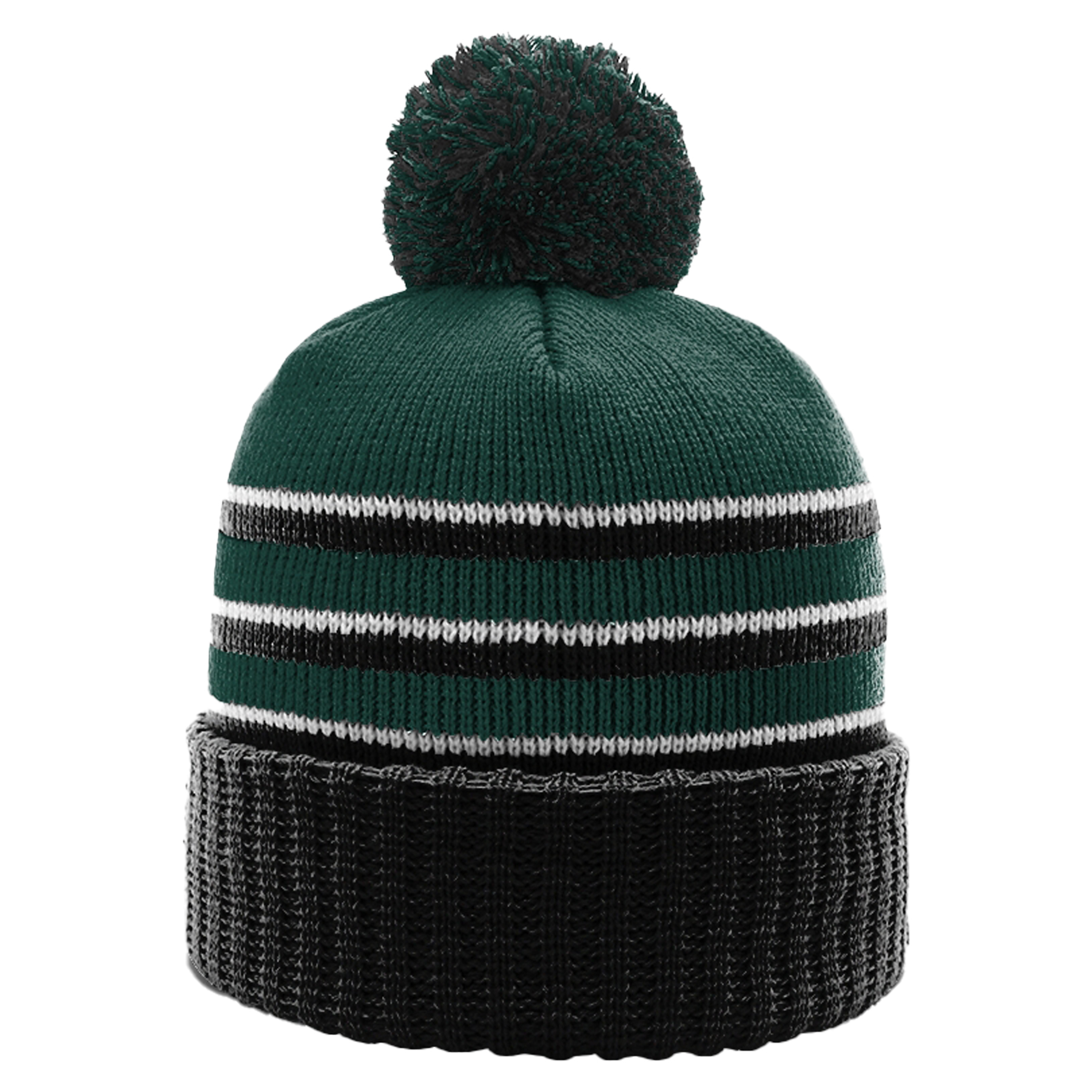 Richardson 134 Striped Cuffed Beanie with Pom 15