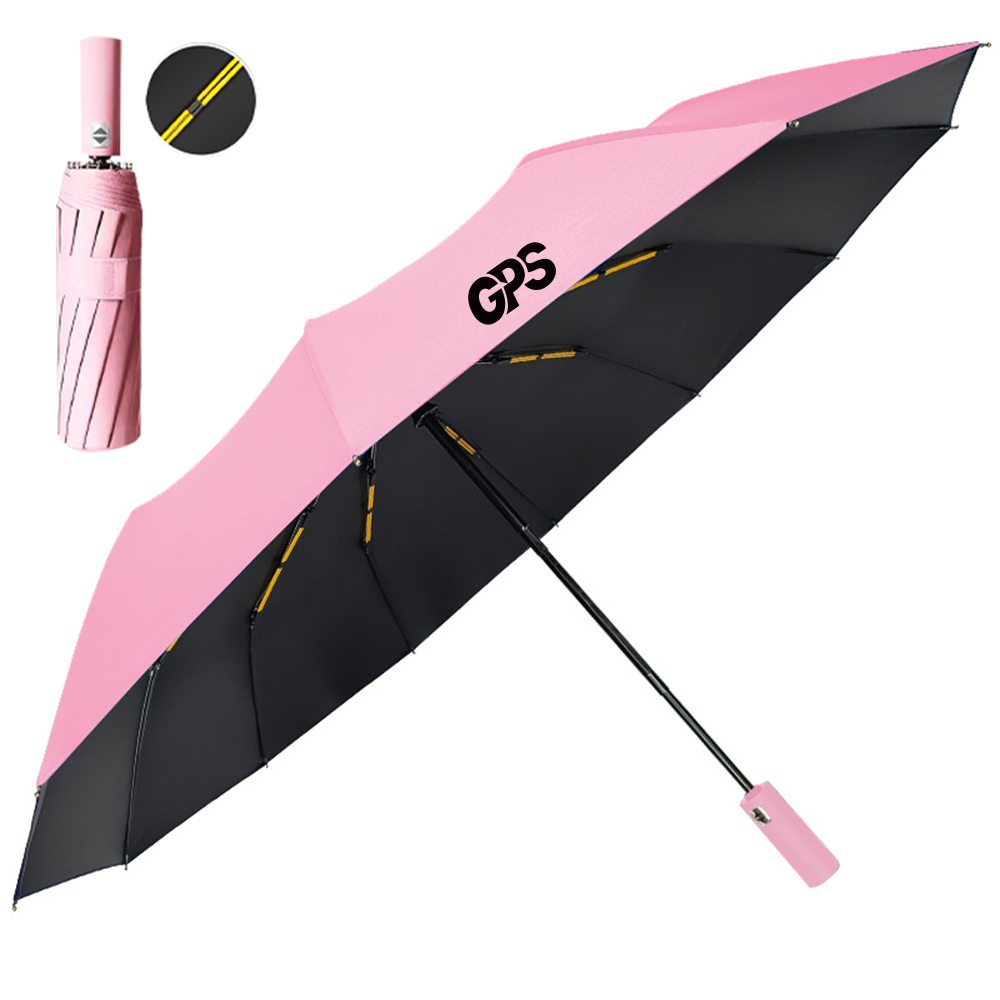 12 Double Ribs Windproof Automatic Folding Travel Umbrella 2