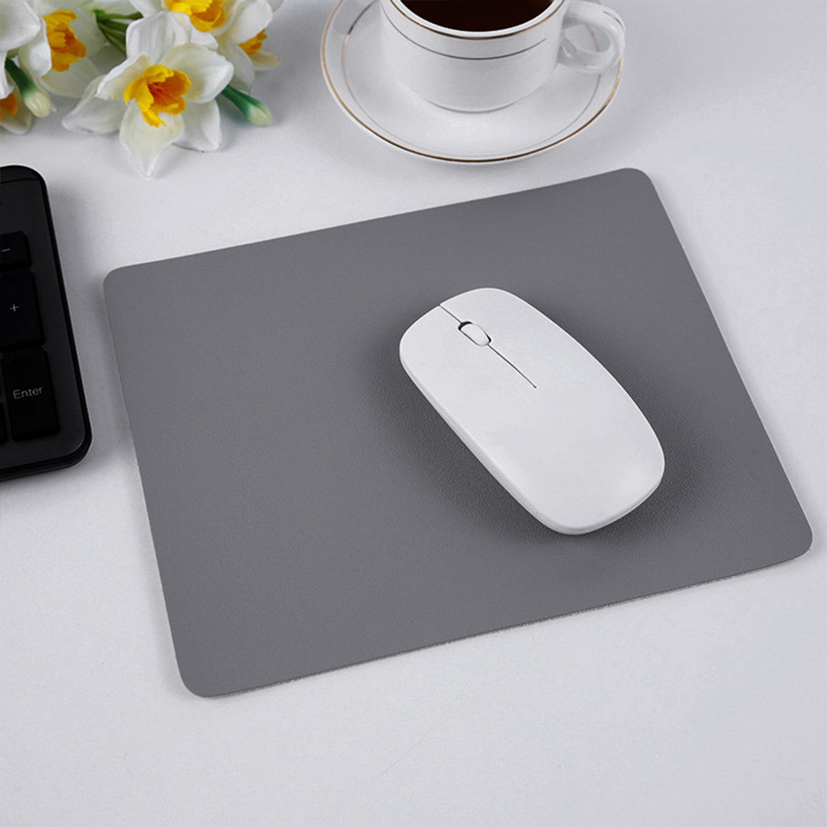 Leather Mouse Pad Small Waterproof Solid Color Simple 15