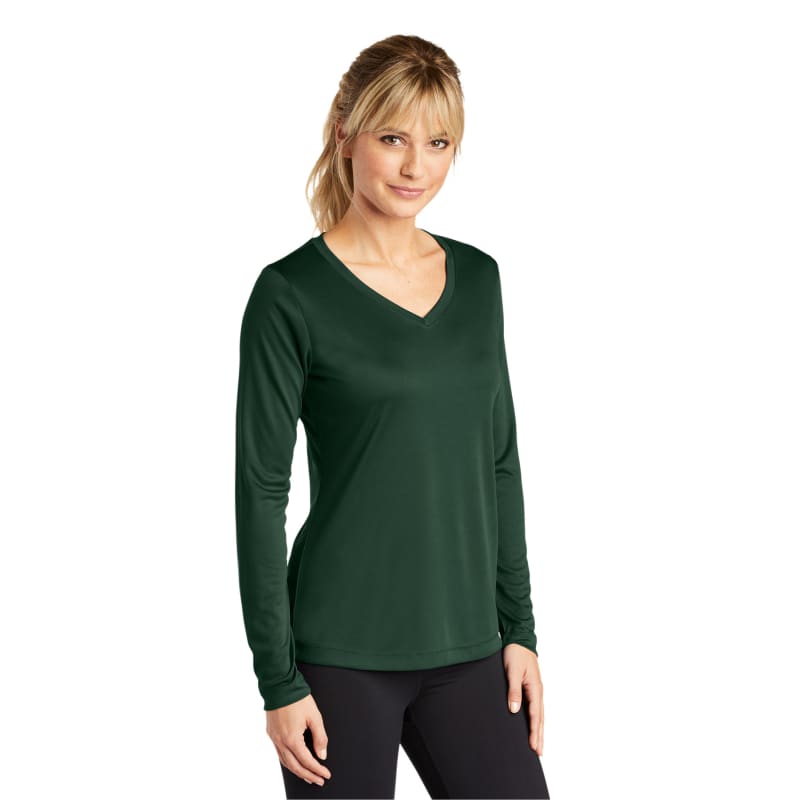 Sport-Tek Women's Long Sleeve PosiCharge Competitor V-Neck Tee. 67