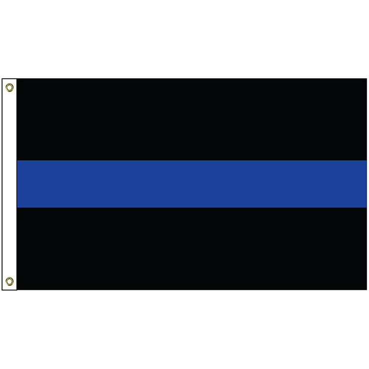 2' x 3' Thin Blue Line Flag w/ Heading & Grommets 1