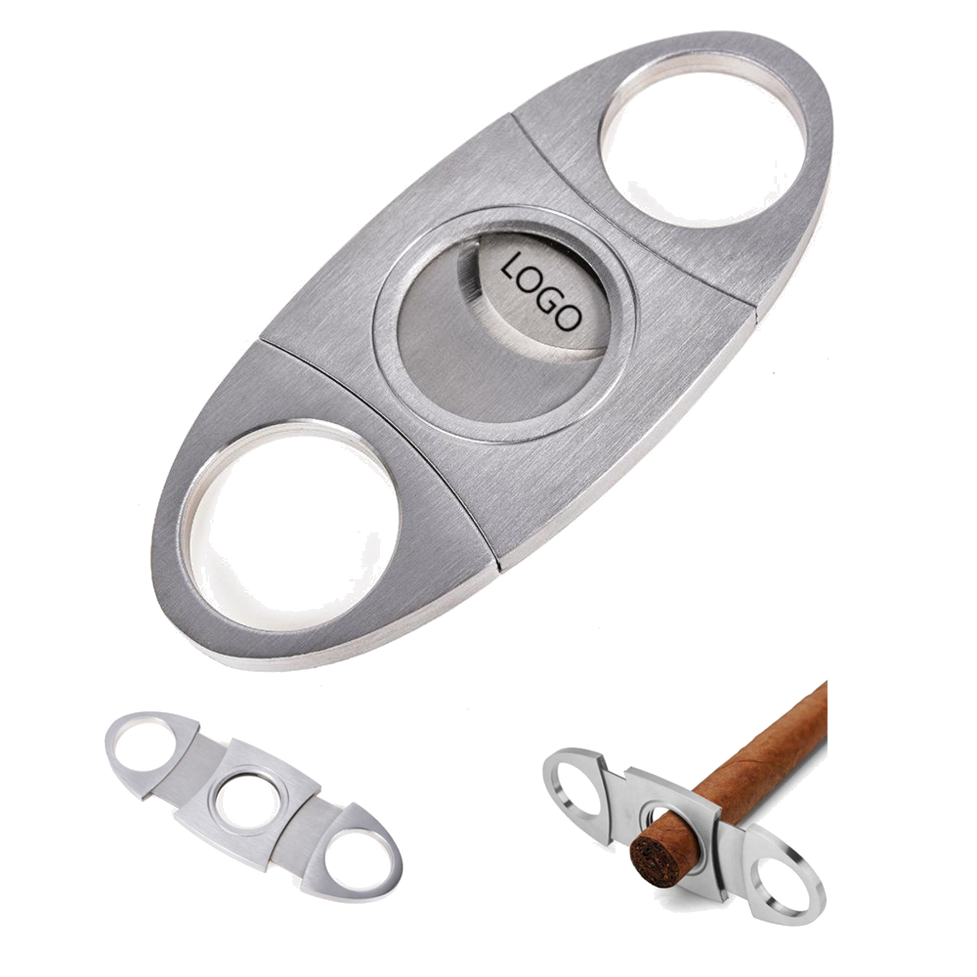 Silver Stainless Steel Cigar Cutter MOQ 50 2