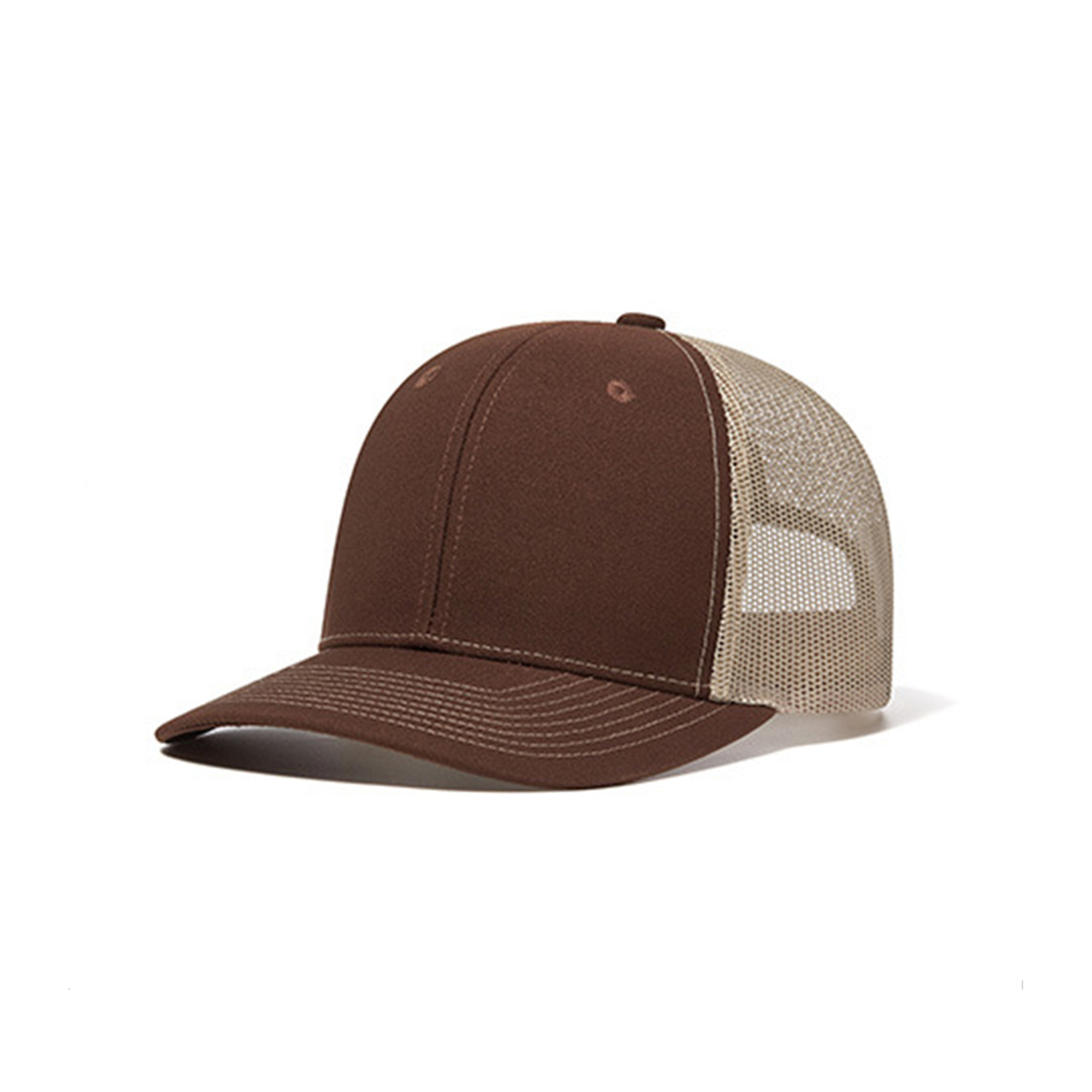 Brushed Cotton Mesh Trucker Cap Adjustable Fit 7