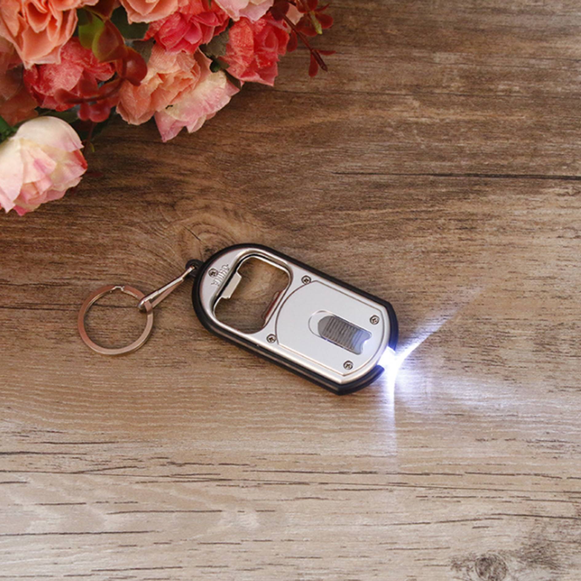 Beer Bottle Opener Keychain With LED Light 3