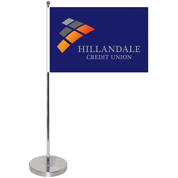 10.6-19.3" Metal Telescopic Flagpole with One Single Reverse Flag 4