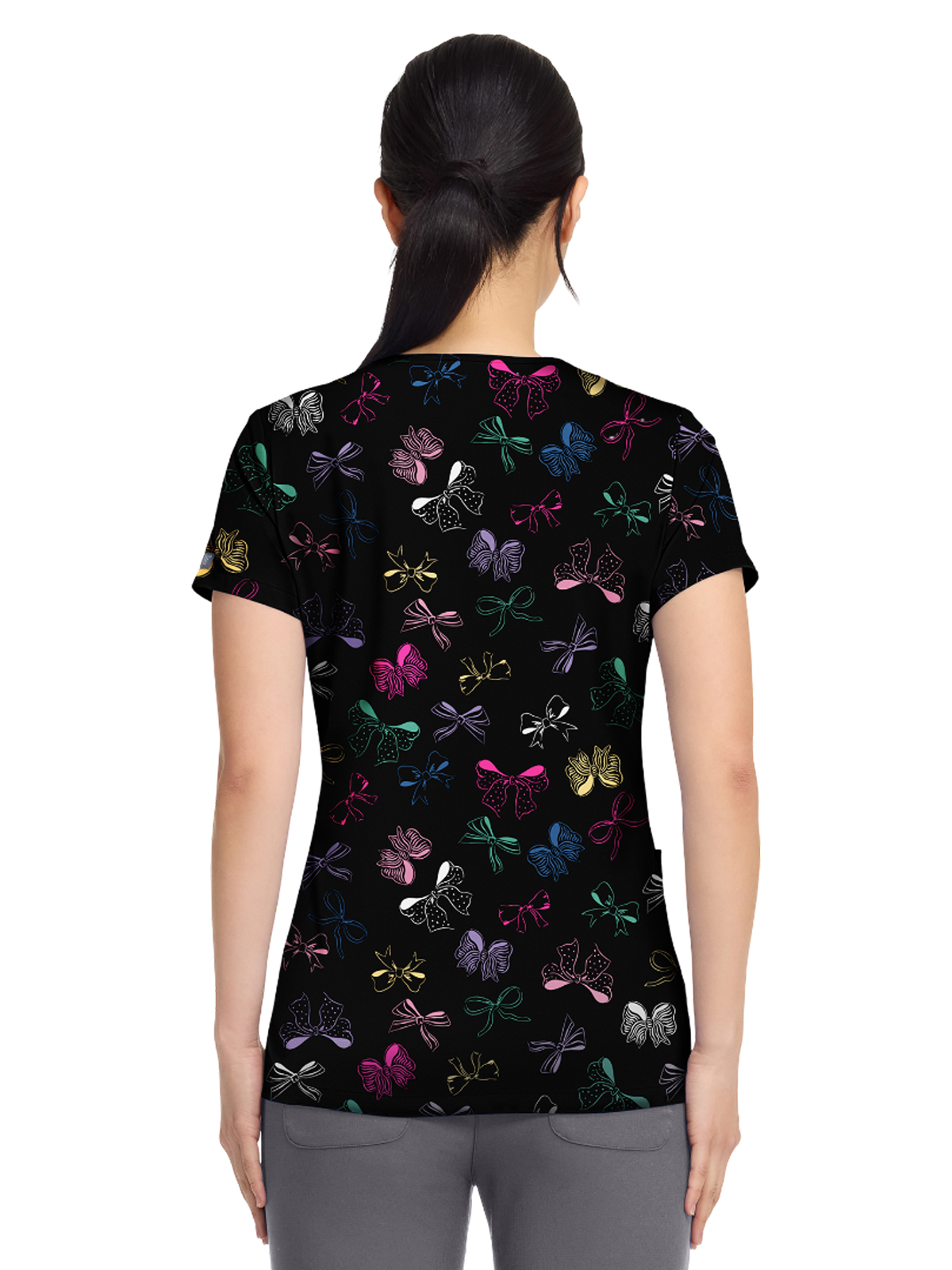 Med Couture - Prints - Women's 2-Pocket V-Neck Print Top 11