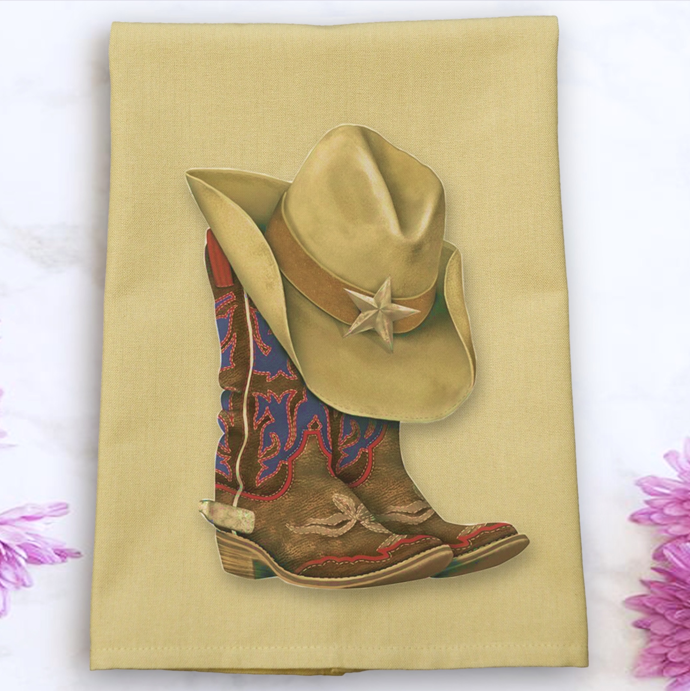 Dijon Solid Plain Weave Kitchen Towel with Custom Print 8