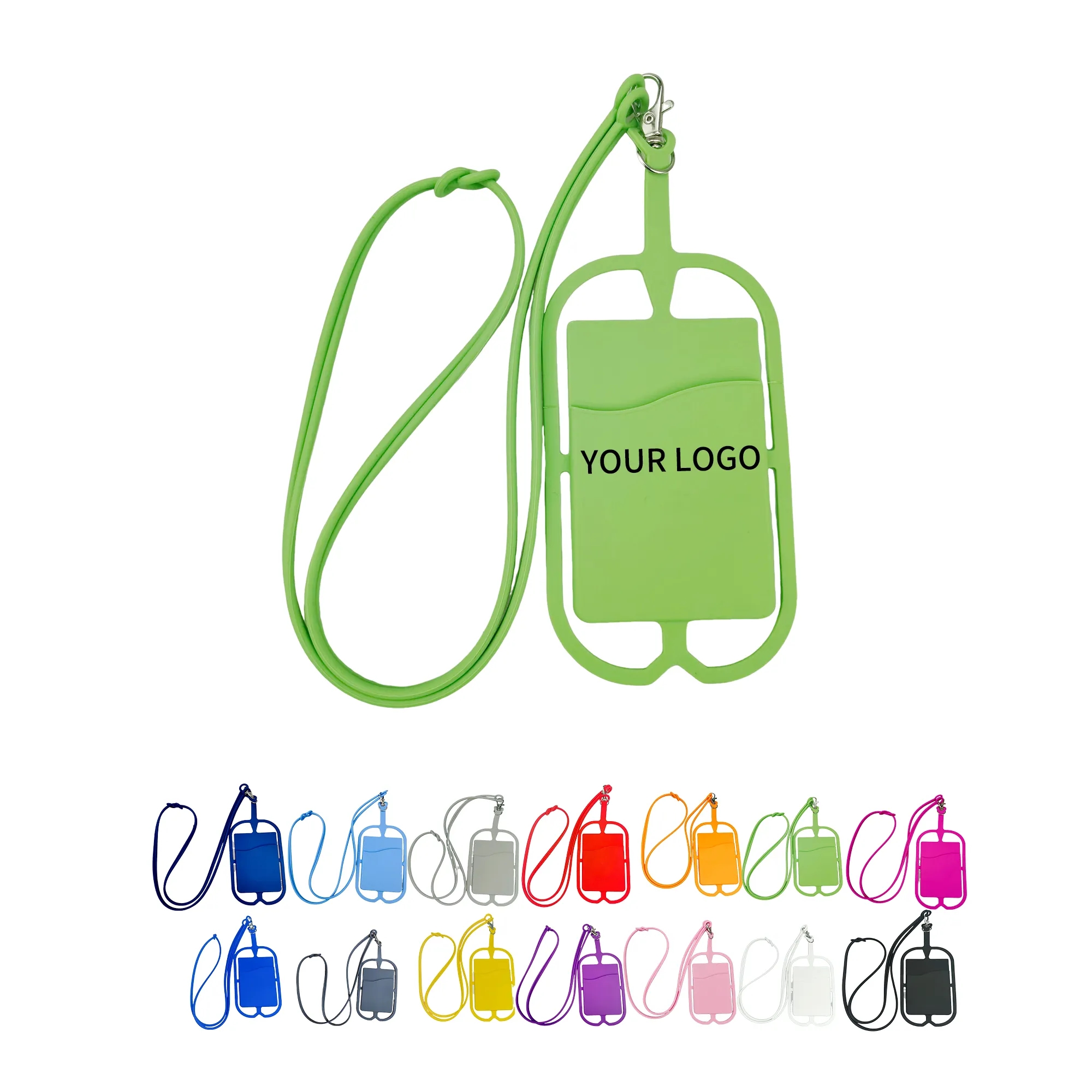 Silicone Phone Lanyard Card Holder Pocket 2
