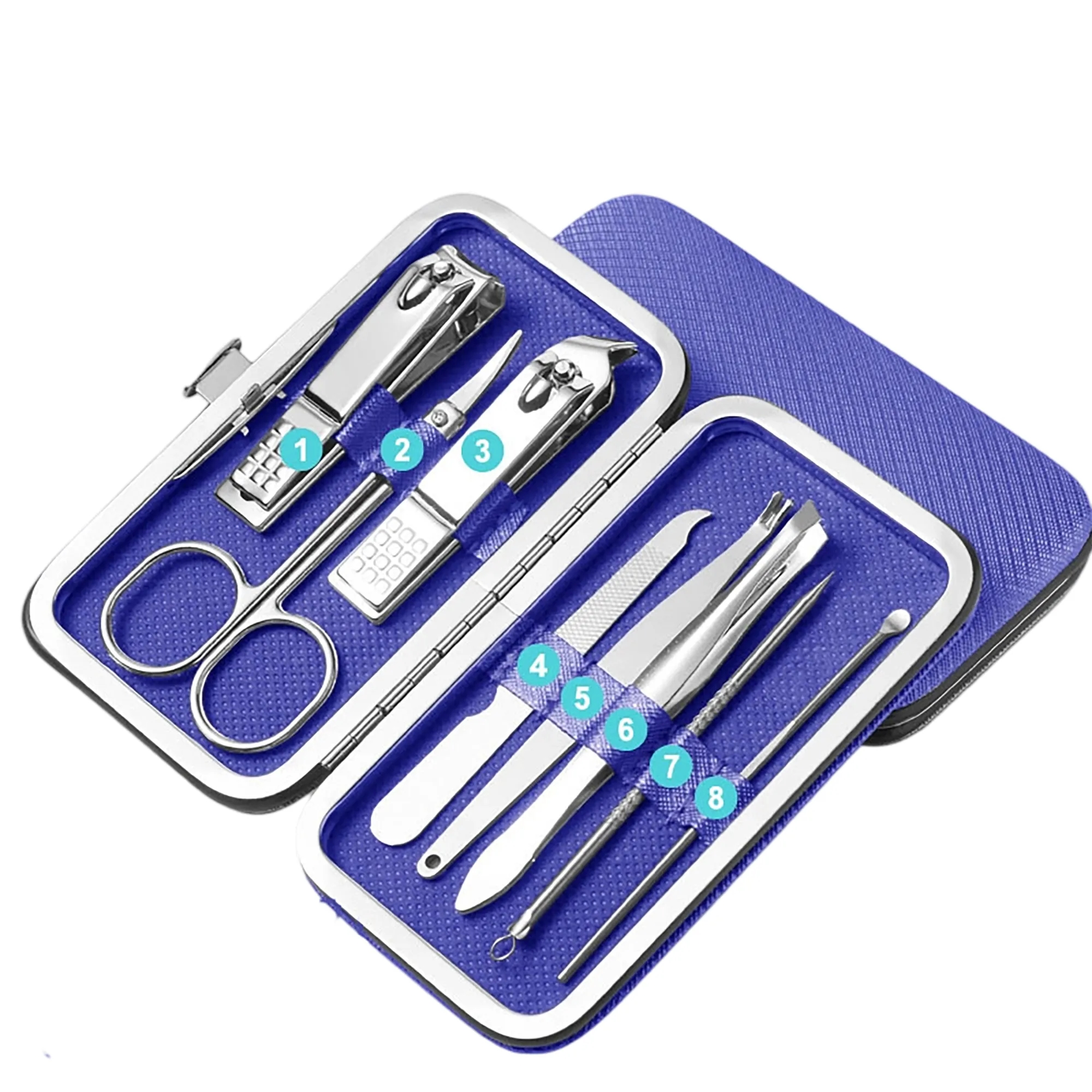 Stainless Steel Nail Clipper Set with Case 12