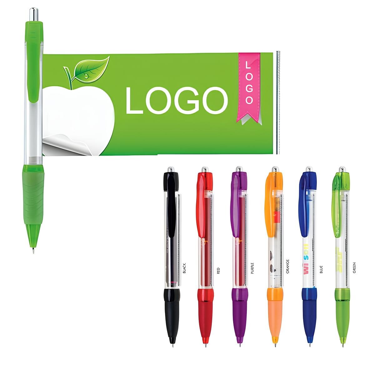 Plastic Click Action Banner Pen 1