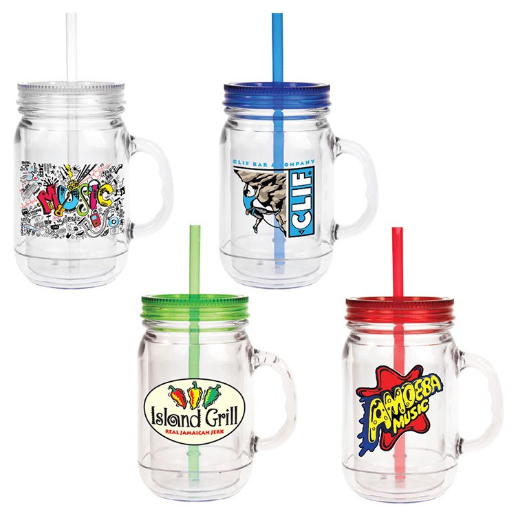 20 Oz. Genie Mason Acrylic Jar w/ VibraPrint Insert 3