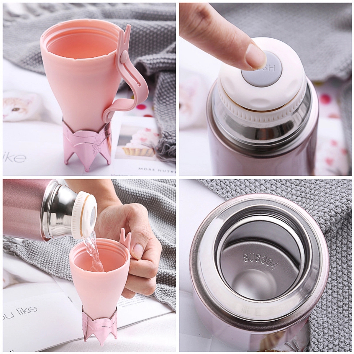 Steel Crown Thermo Vacuum Insulated Bottle With Cup 3
