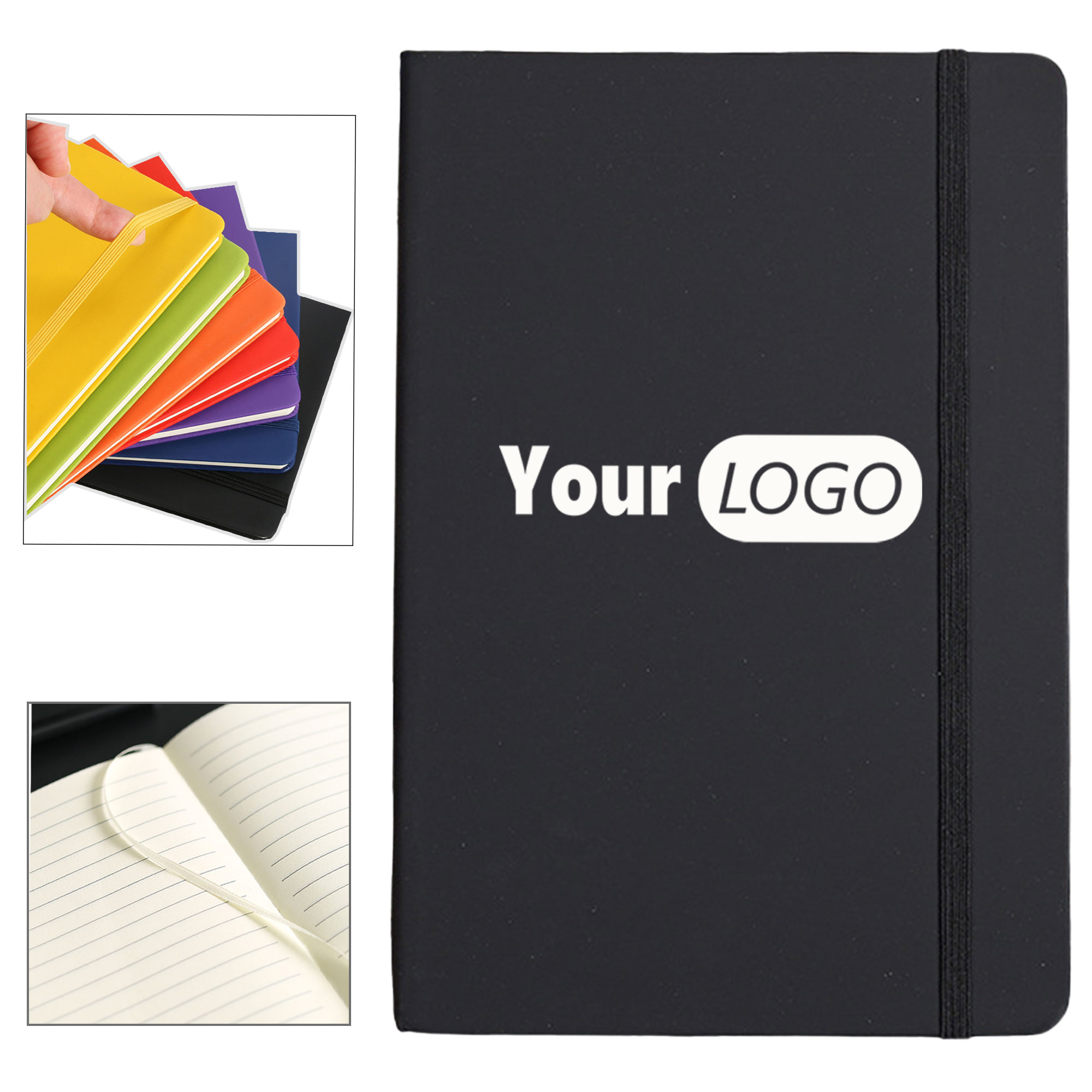 PU Leather Notebooks with Elastic Band 7