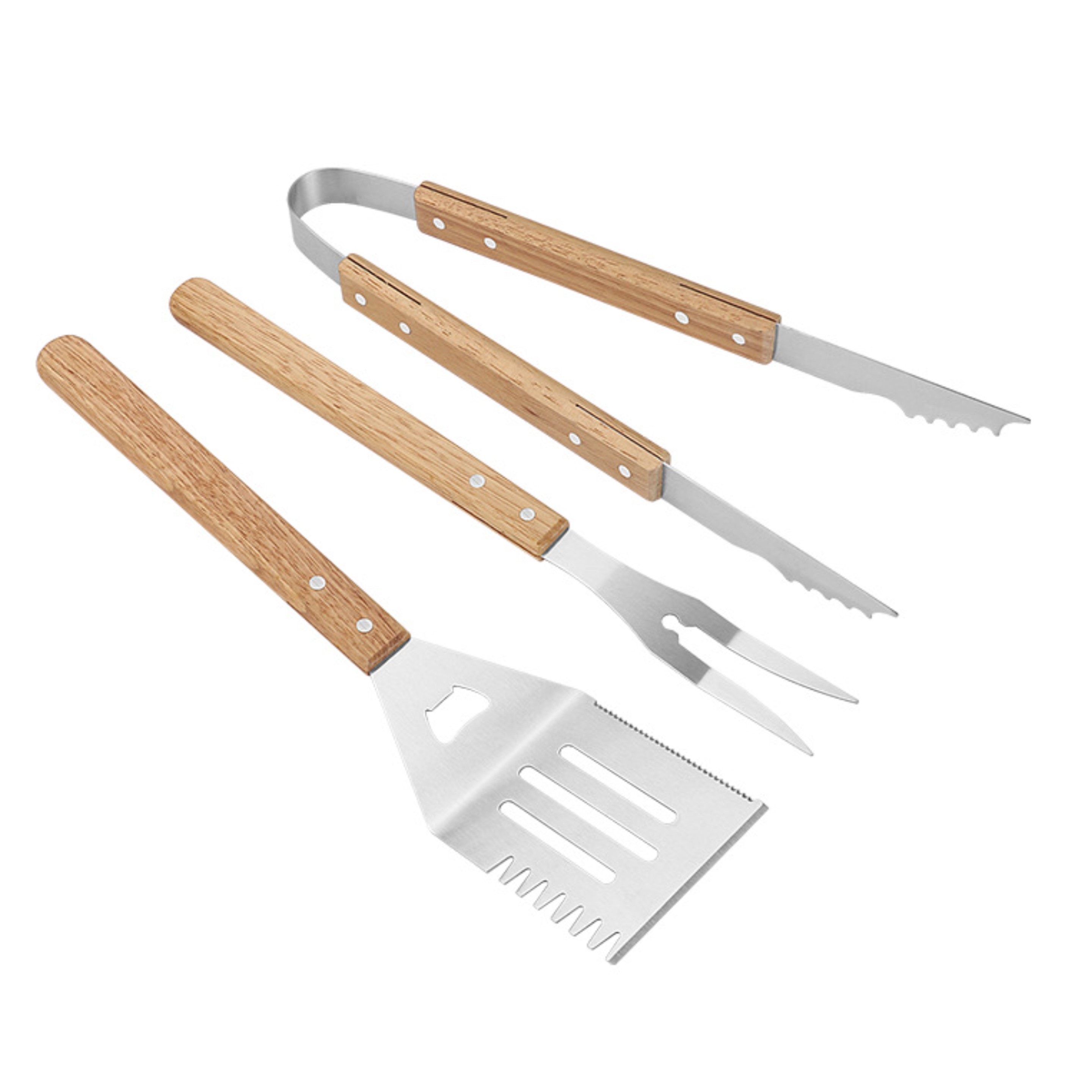 Wood Handle Grill Tong 4