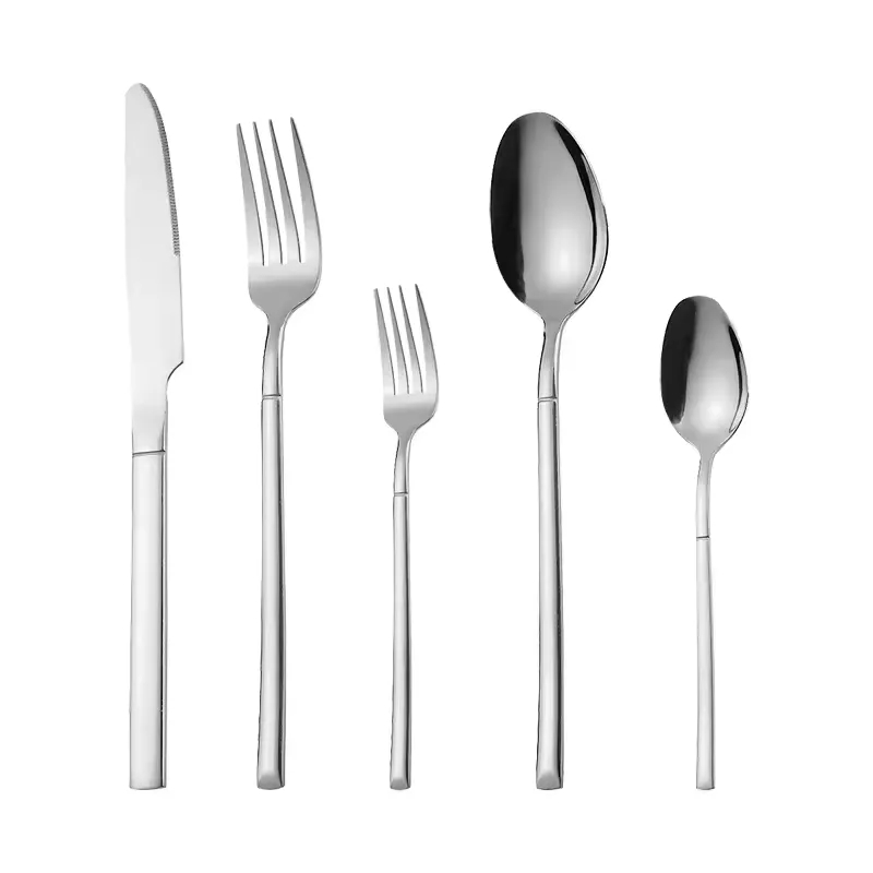 5-Piece Silverware Luxury Cutlery Set Knife Fork Spoon 2