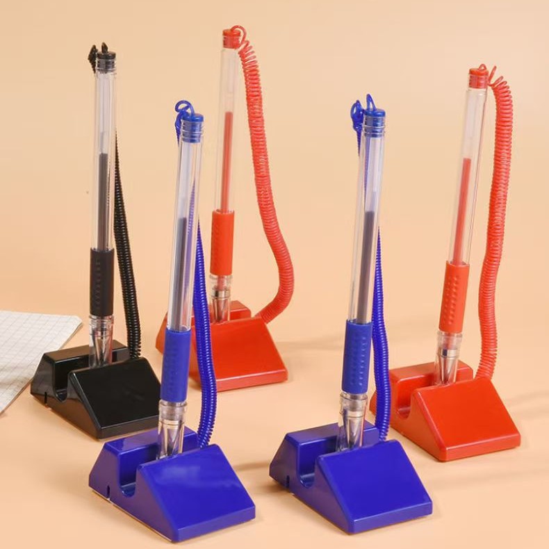 Desktop Pens with Plastic Chains and Pen Holder 11