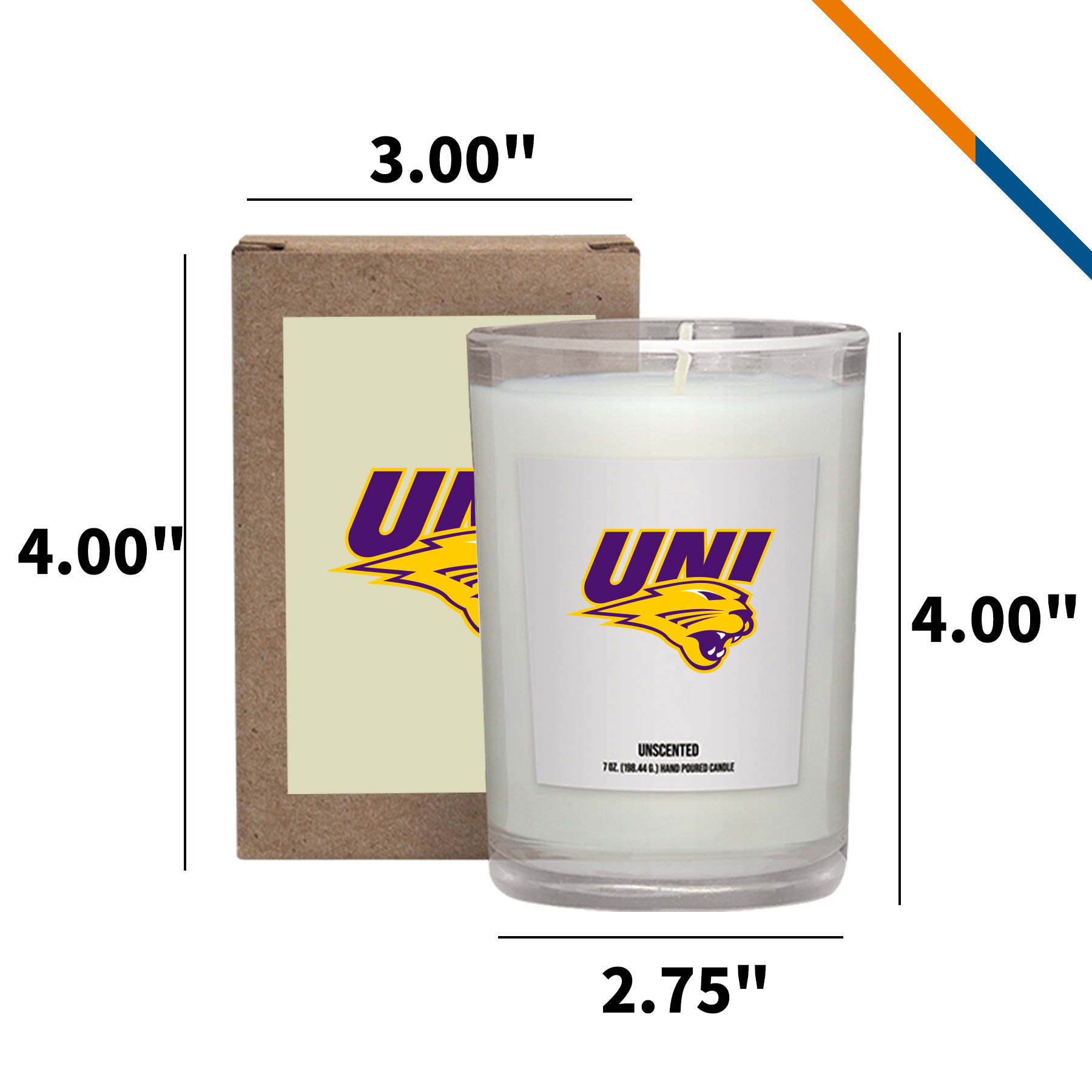 Zia Cardboard Gift Box Scented Tumbler Candle - 8 OZ. 9