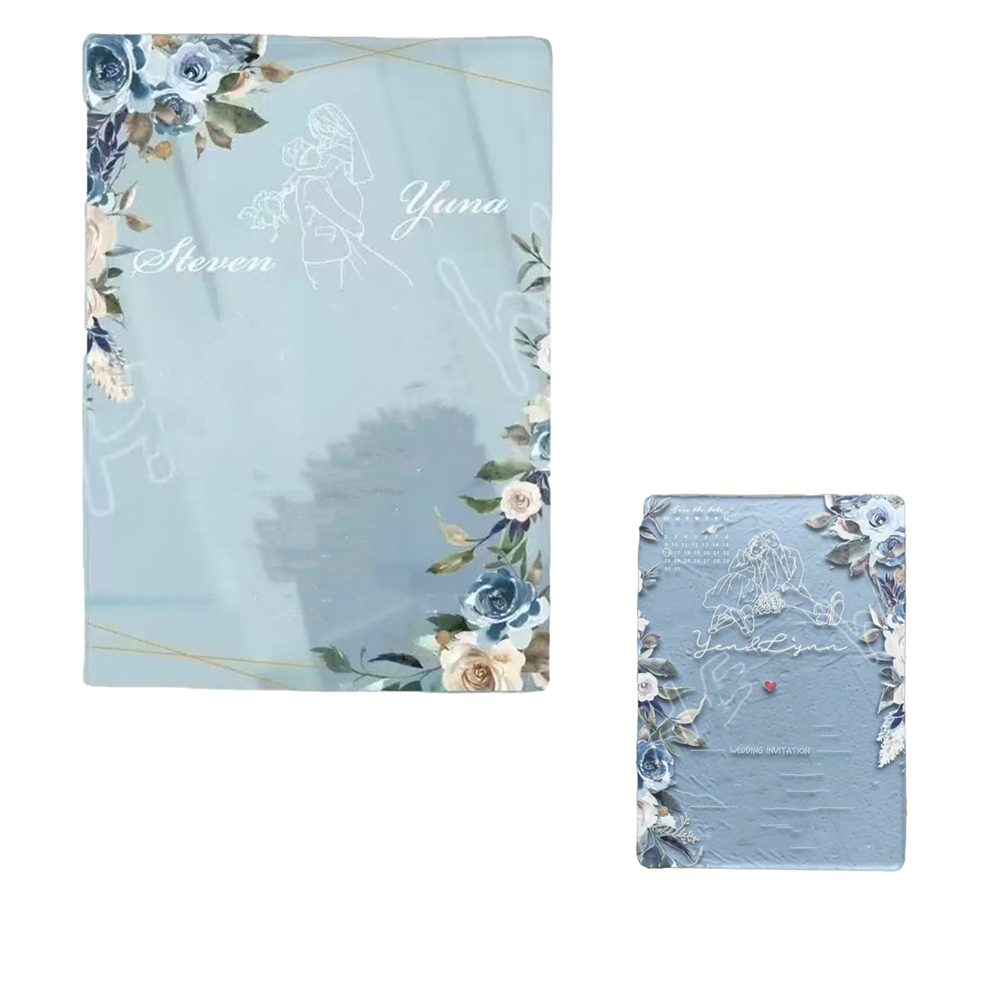 4" x 6" Clear Acrylic Invitations 1
