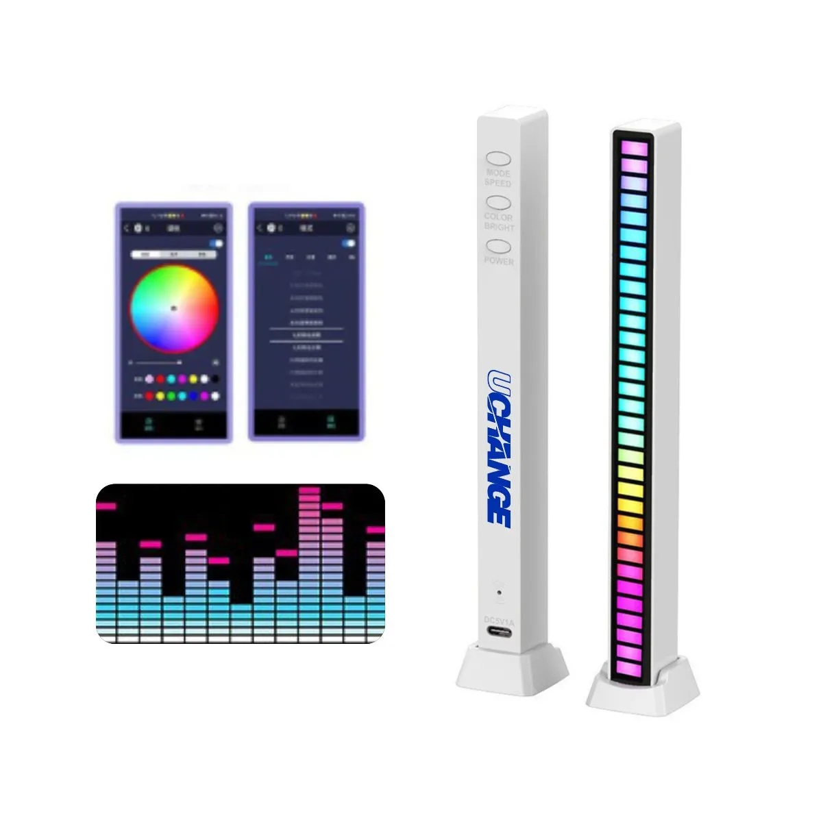 Sound Reactive RGB LED Light Bar With App Control 6