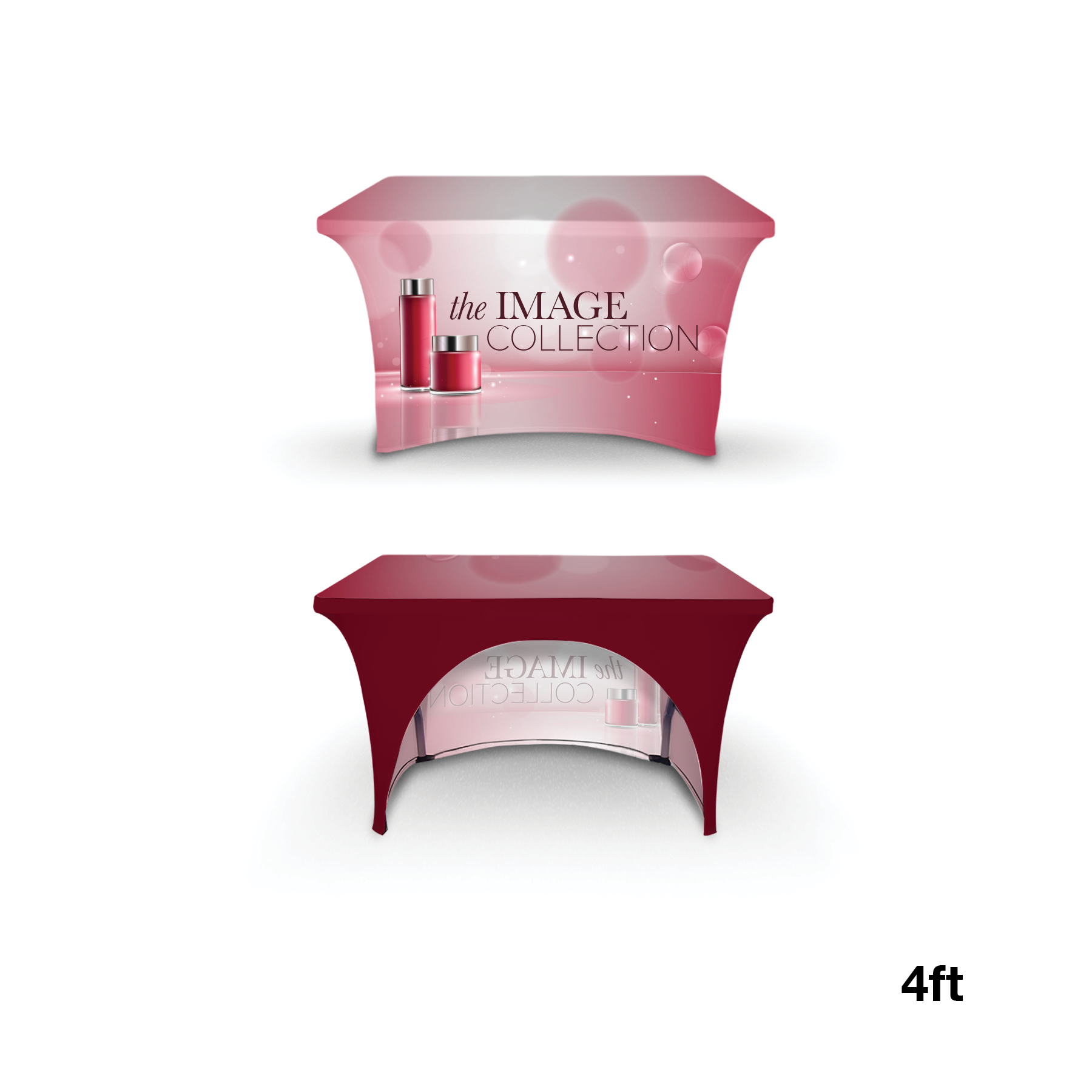 DisplaySplash 4' Stretch Open Back Table Cover 9