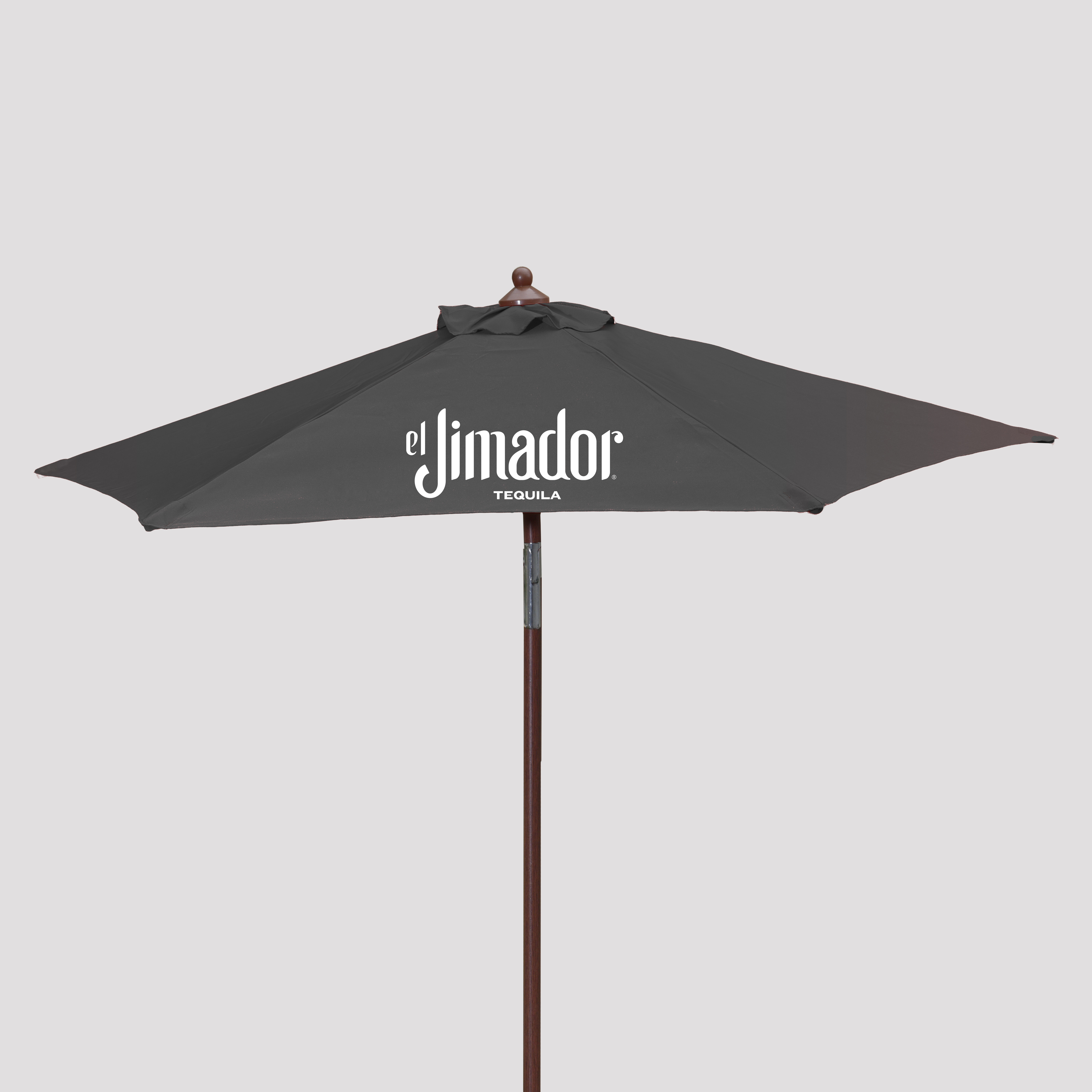 7' Wood Look Market Umbrella with Tilt