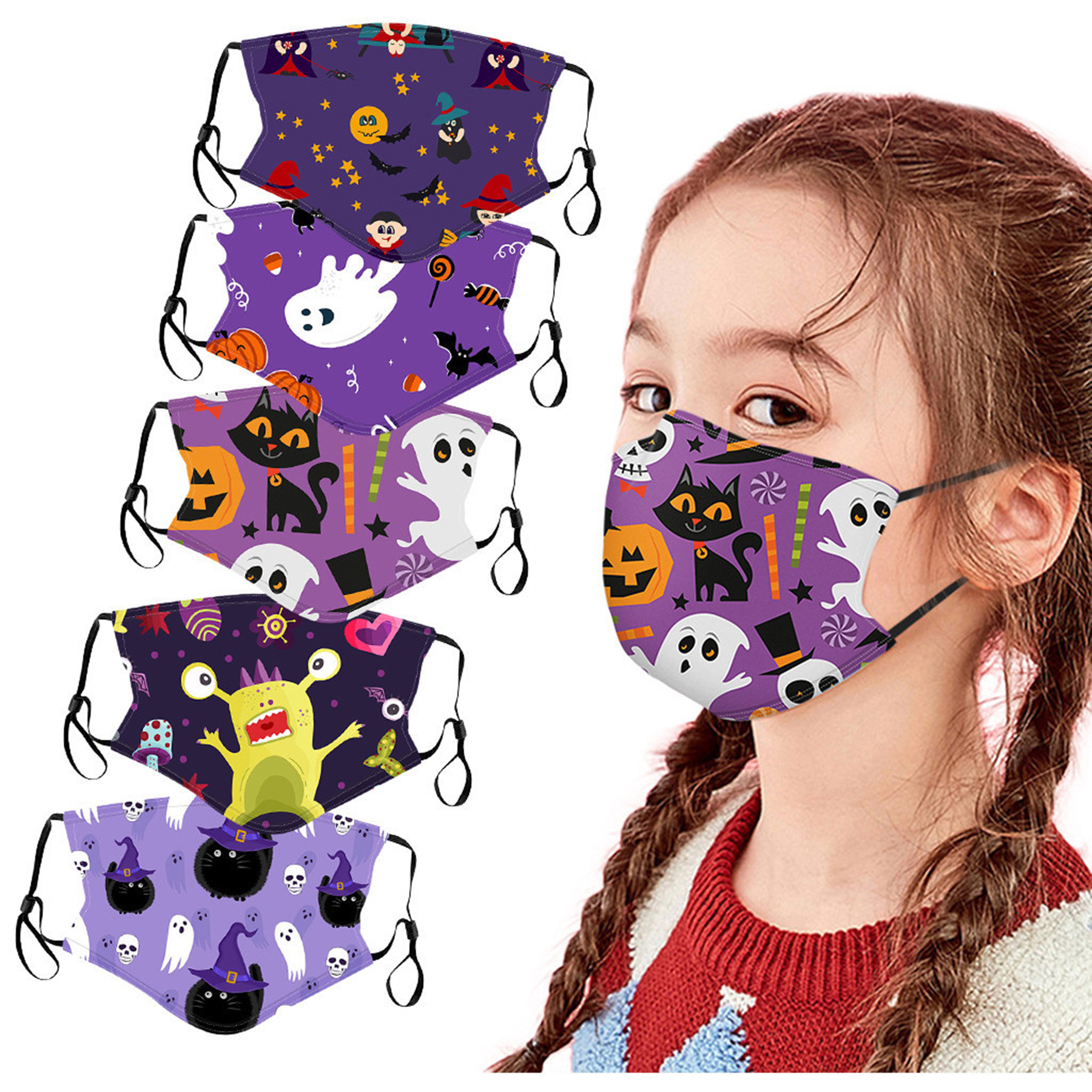 Kid's Halloween Polyester Face Mask 4