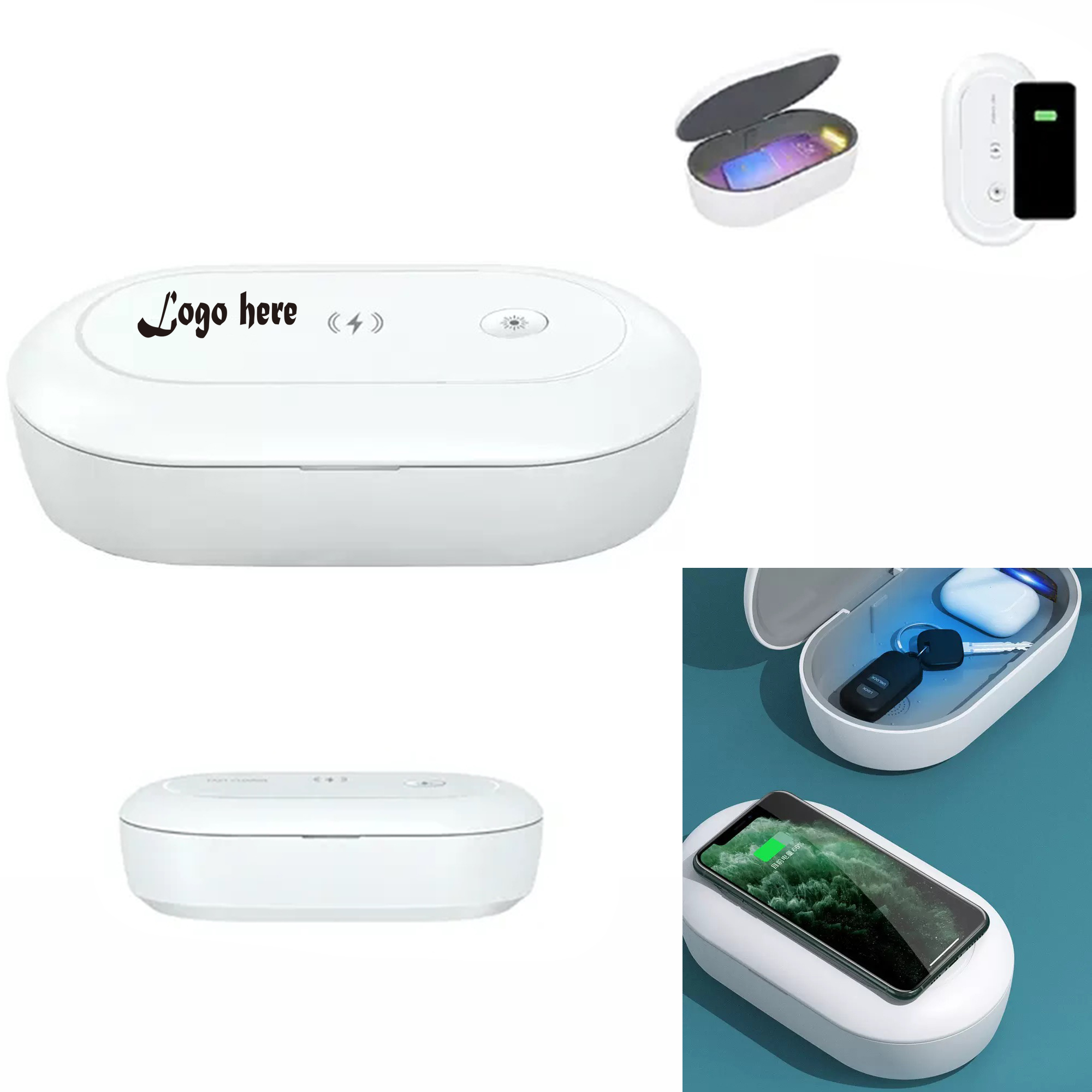 Wireless Charging Portable Cell Phone Sanitizer Box MOQ10pcs 2