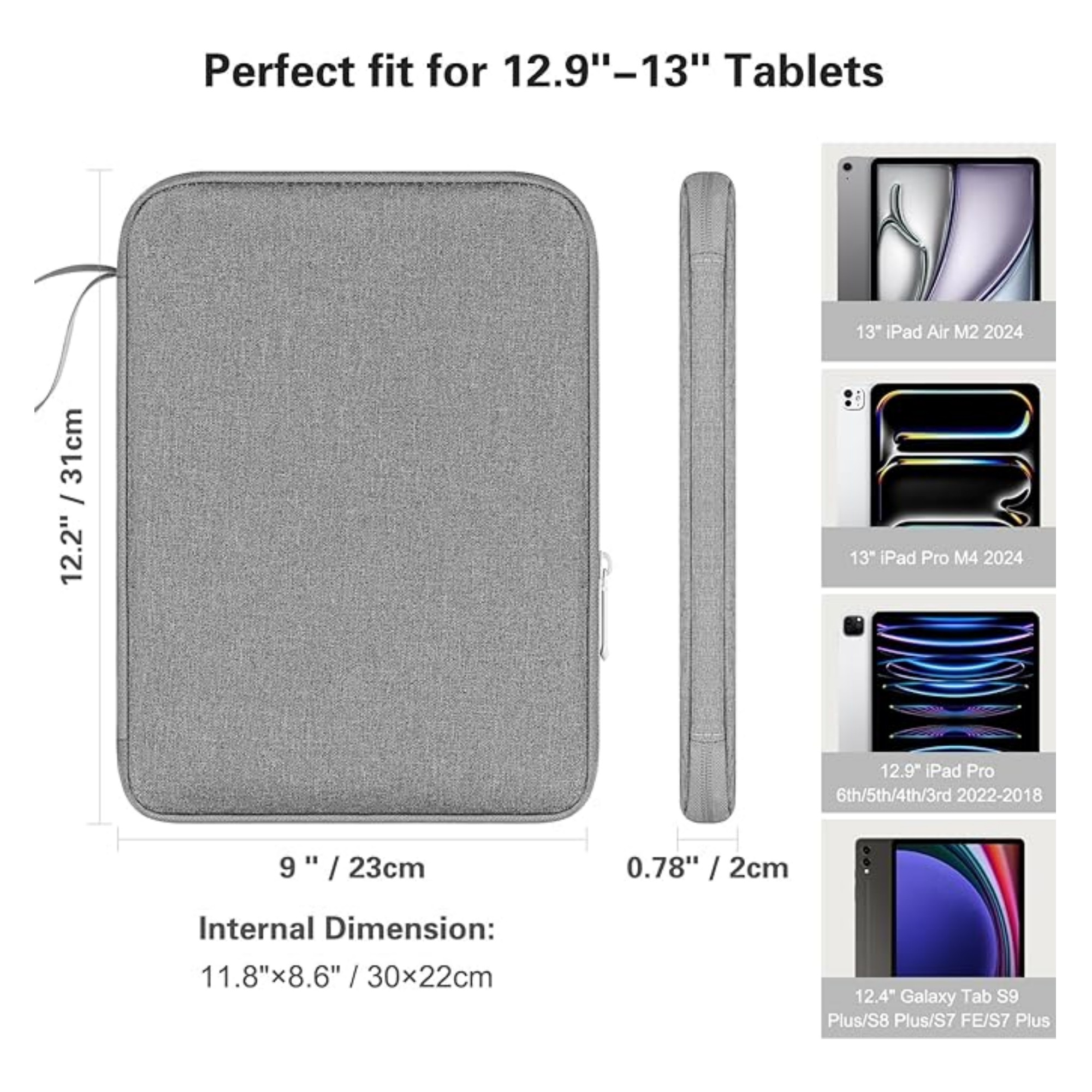12.9-13 Inch Tablet Sleeve with Handle 5