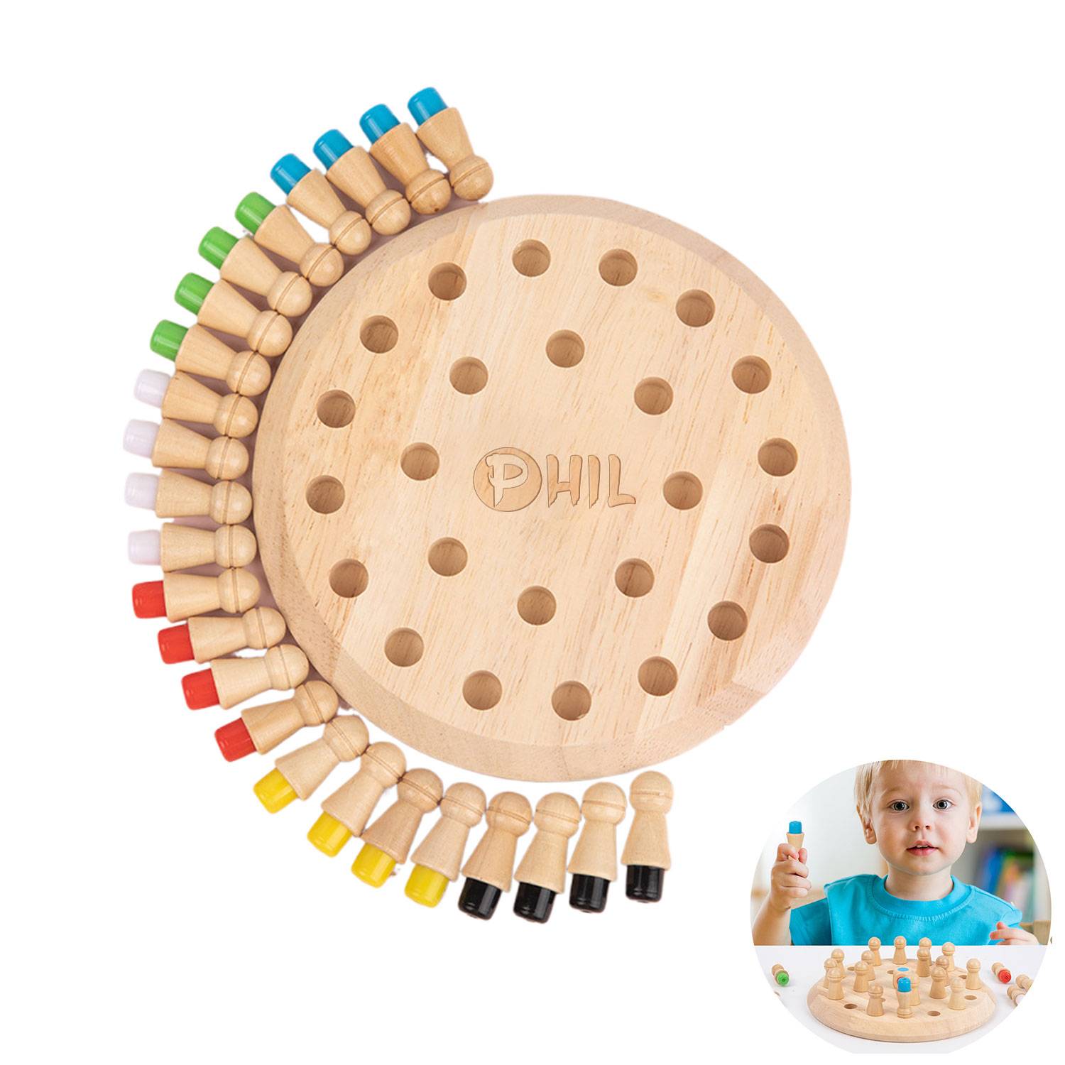 Interactive Wooden Memory Chess 2