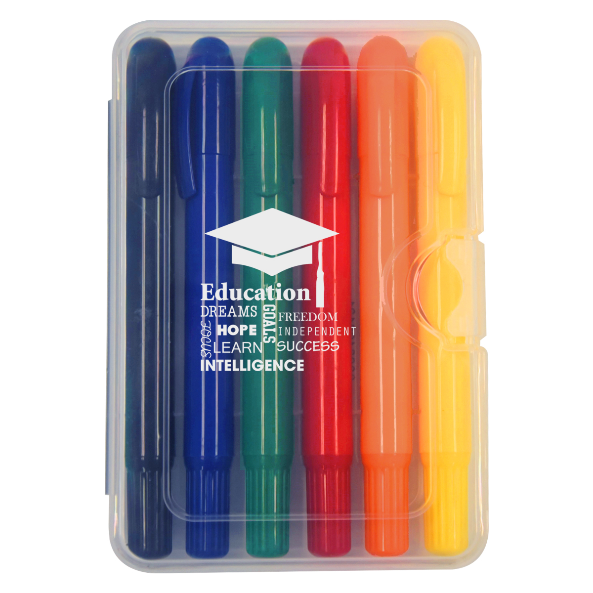 6-Piece Retractable Crayons In Case 3