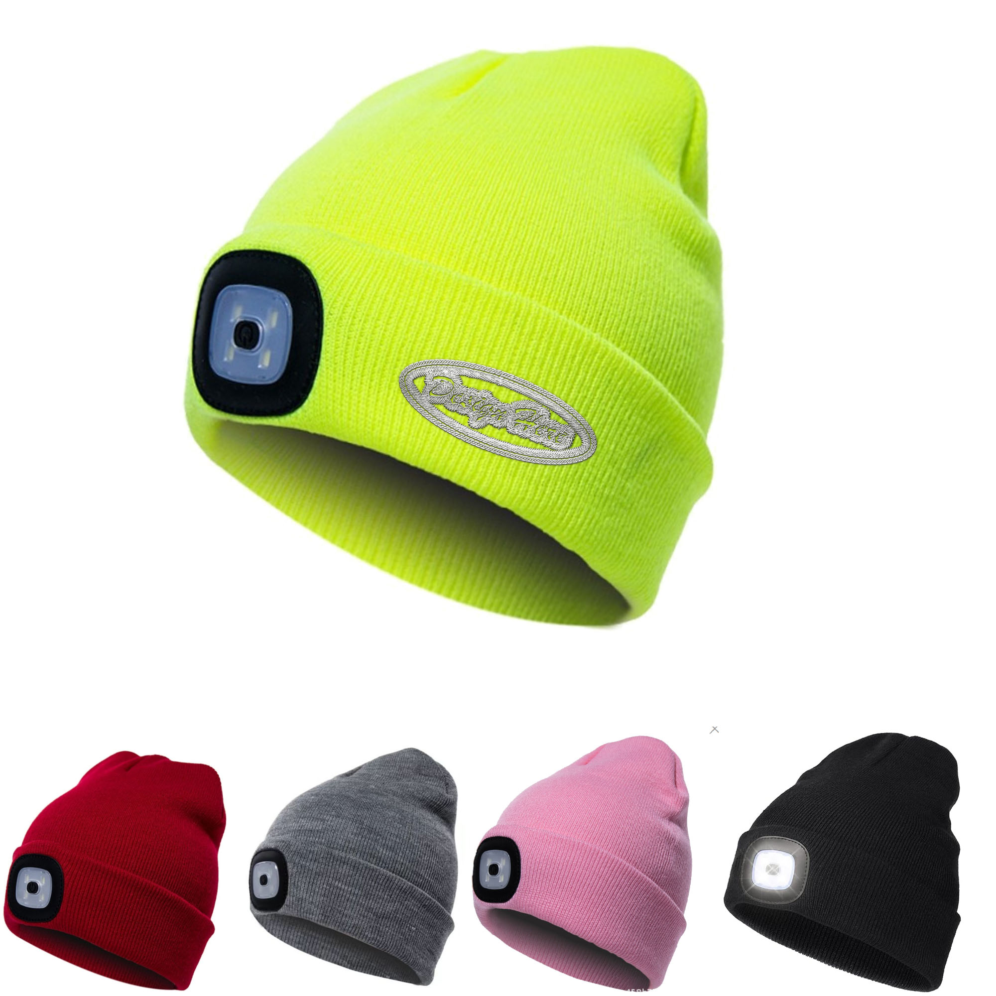 USB Rechargeable LED Knitted Beanie with Built-in Light 2