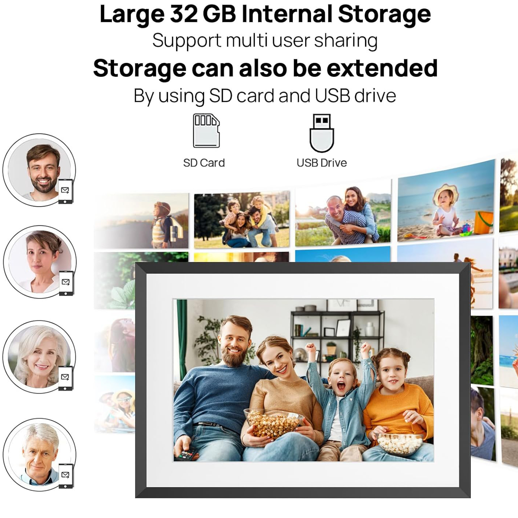 10.1" WiFi Digital Picture Frame 32GB 2