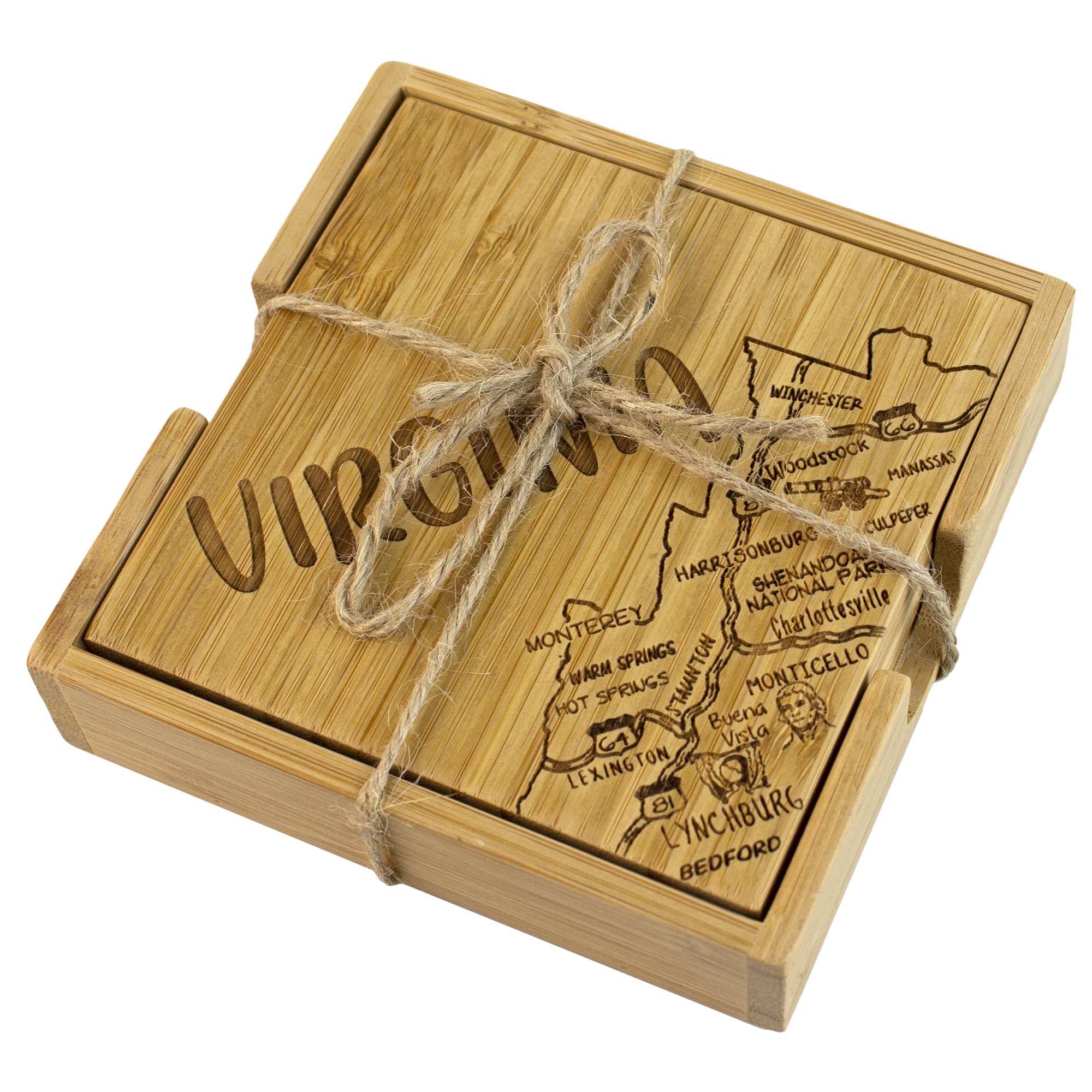Virginia Puzzle Coaster Set 6