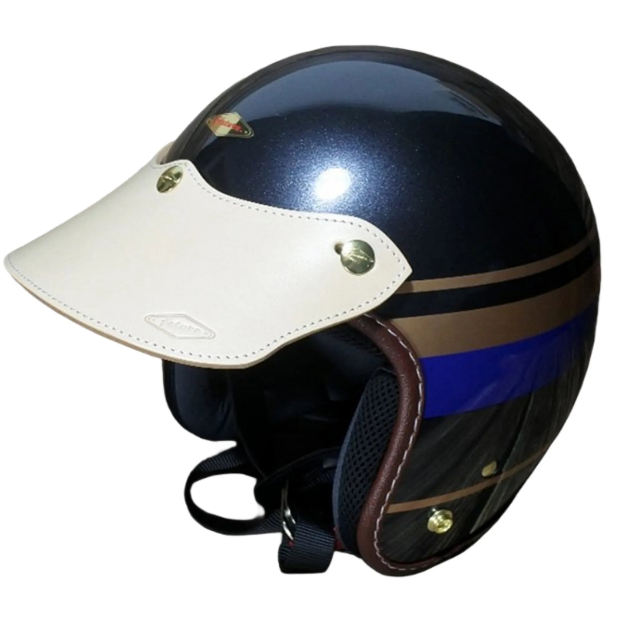 Detachable Leather Visor For Helmet Protection 4