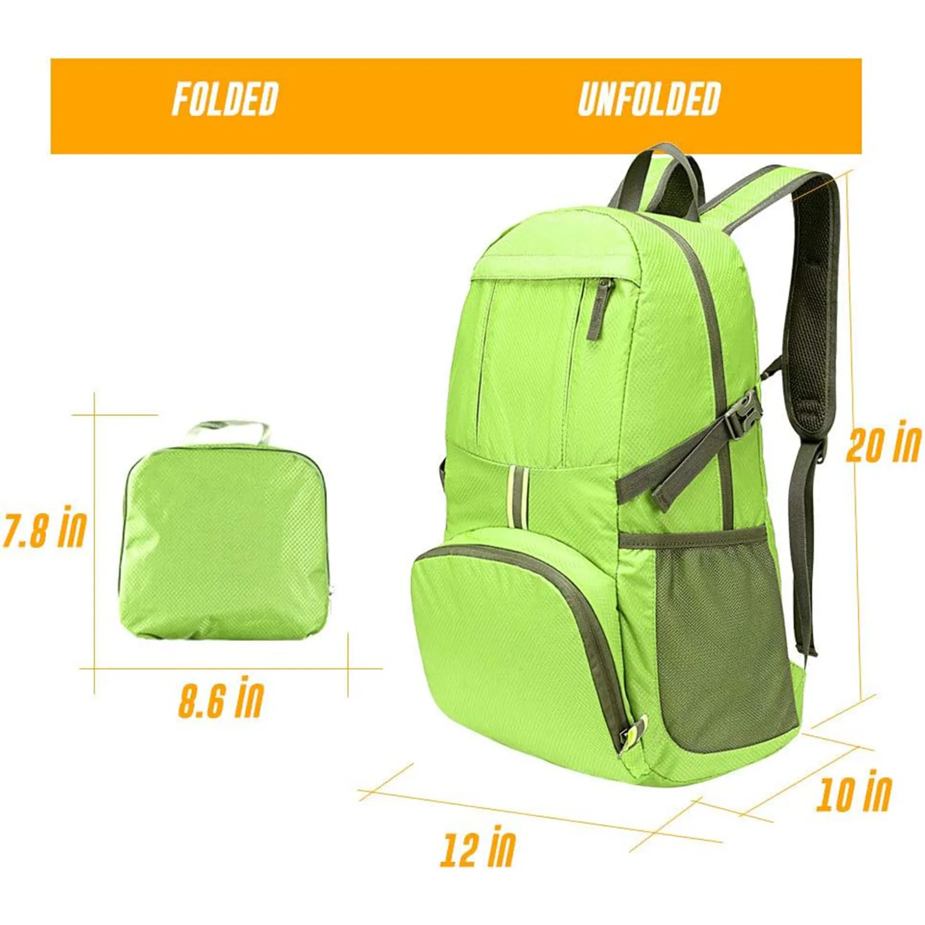 Large Capacity Foldable Hiking Backpack 7