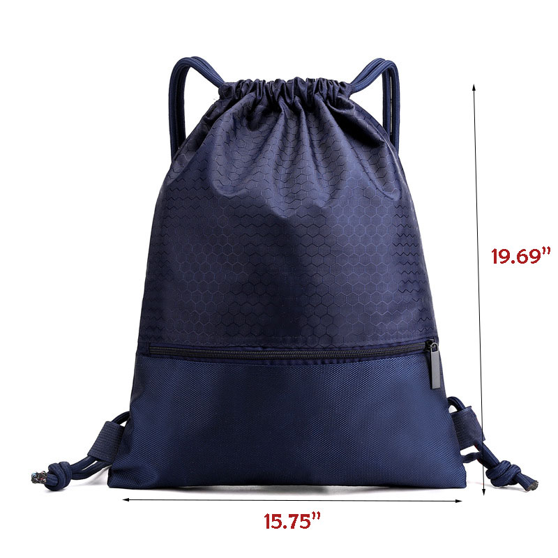 Football Shape Fabric Zipper Drawstring 4