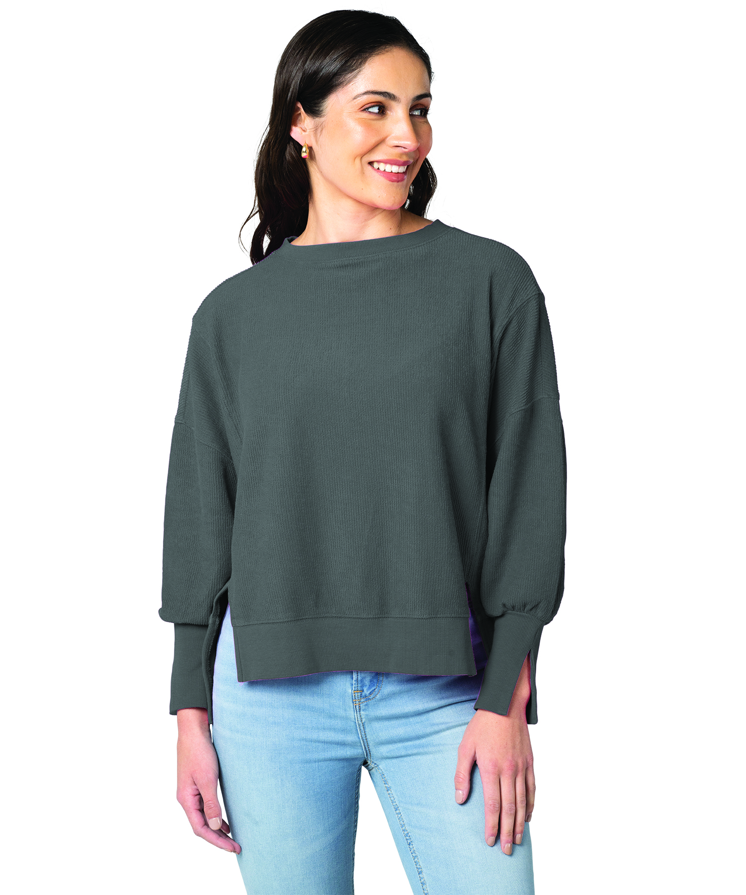 Women's Camden Spliced Crew Neck Sweatshirt 58