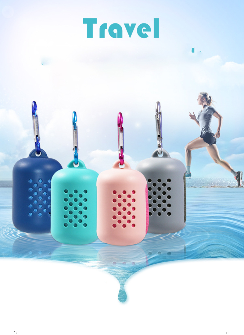 Breathable Cooling Sports Chilly Towel / Silicone Case And Hook Up 10